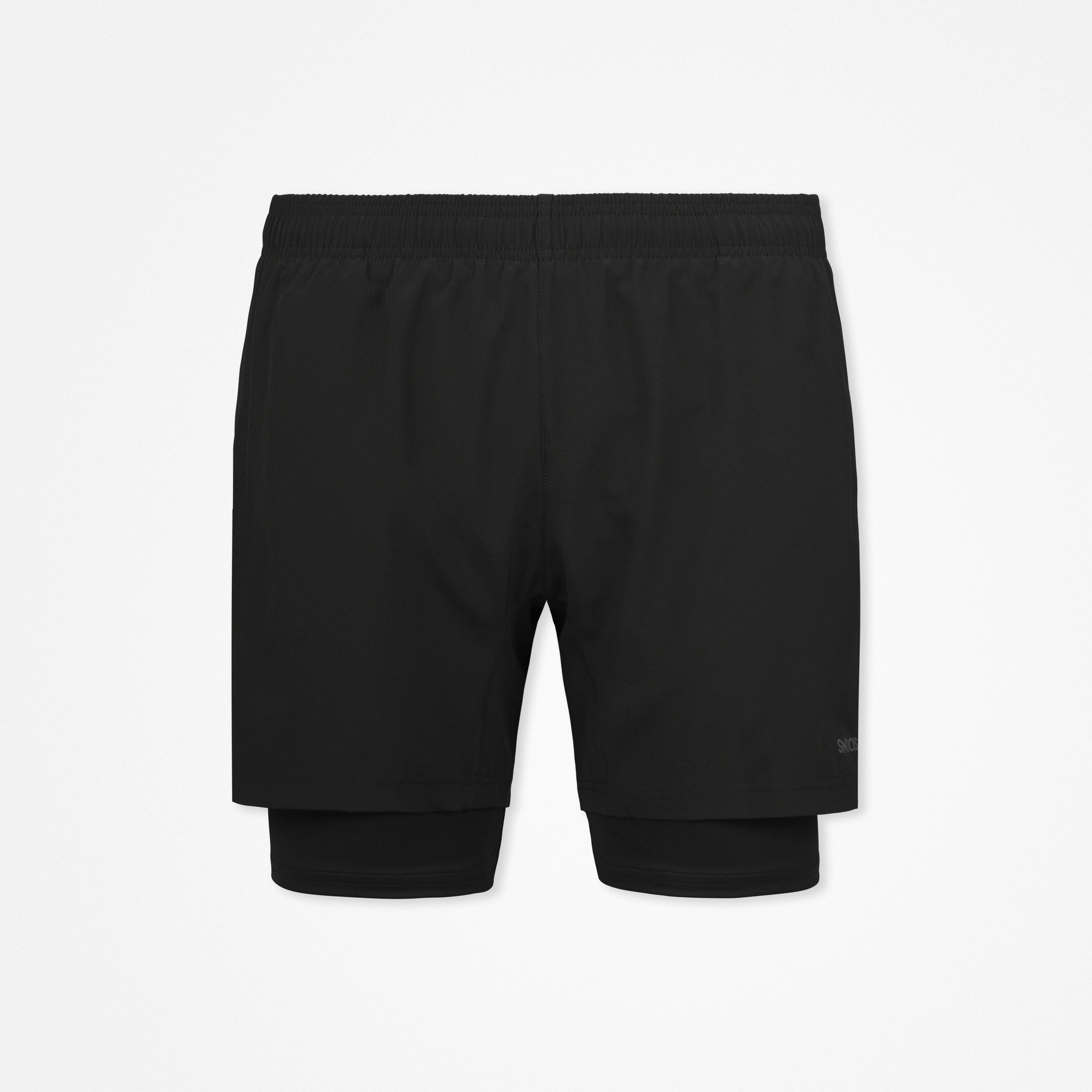 2 in 1 Shorts Herren | Schwarz