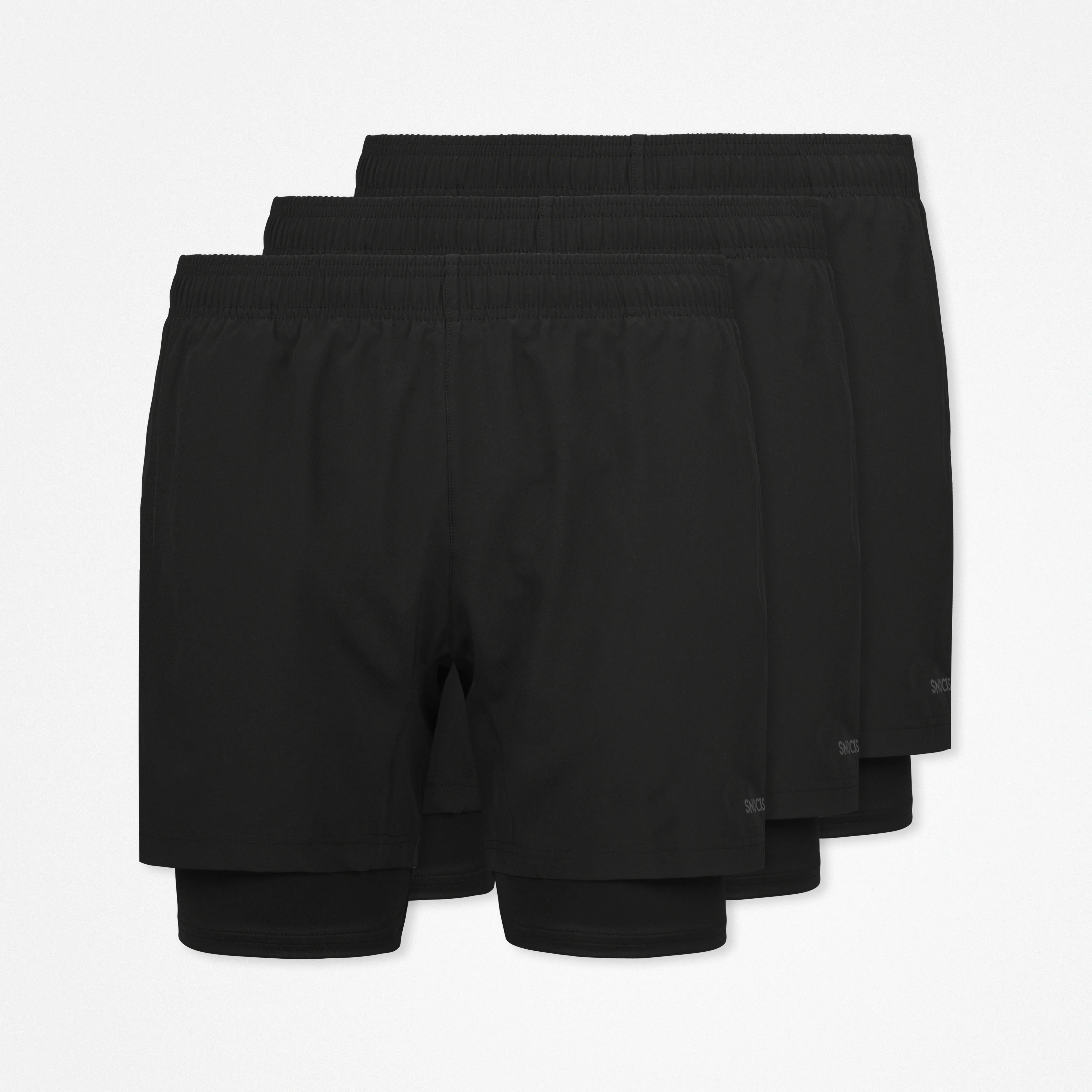 2 in 1 Shorts Herren | Schwarz - Image 12