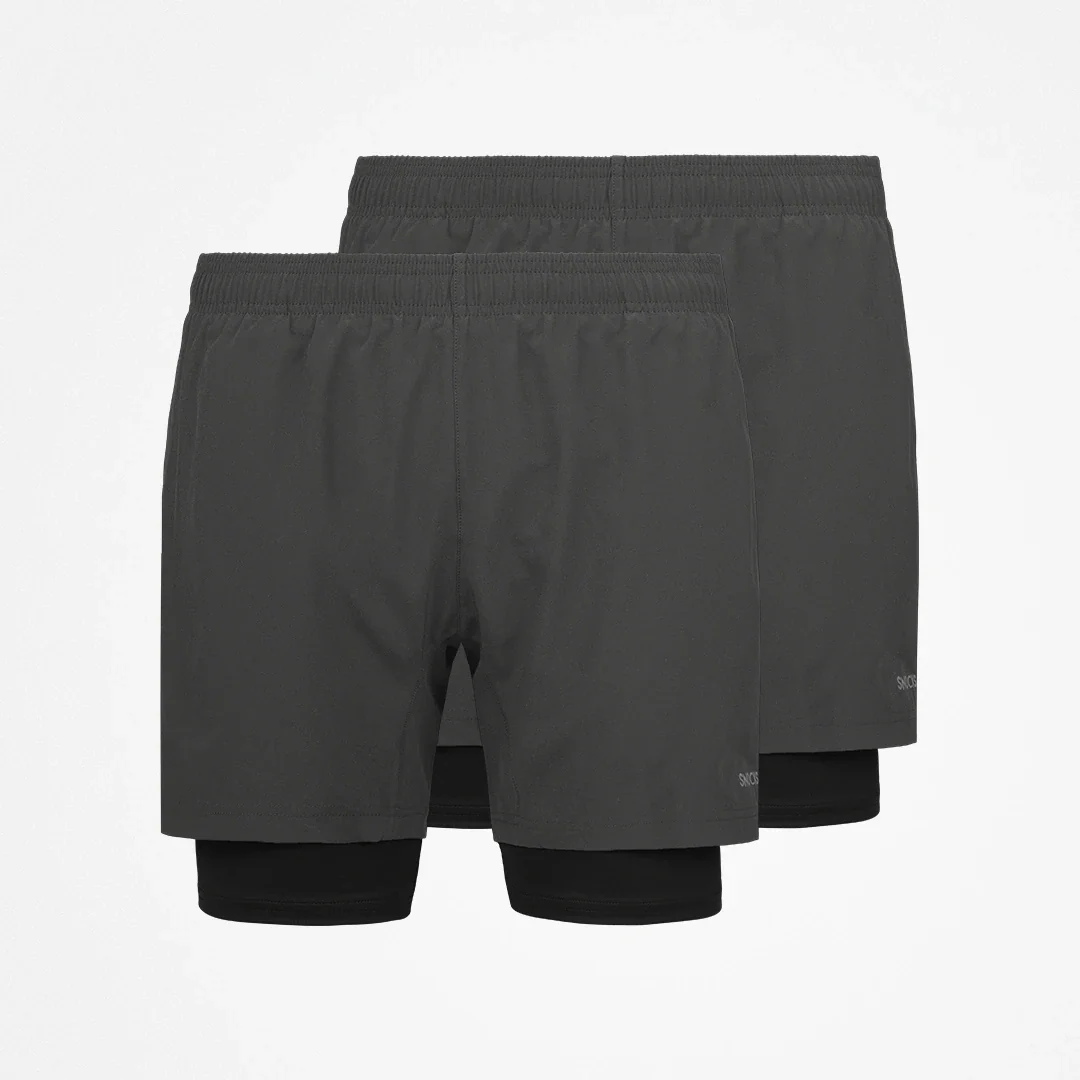 2 in 1 Shorts Herren | Dunkelgrau - Image 11