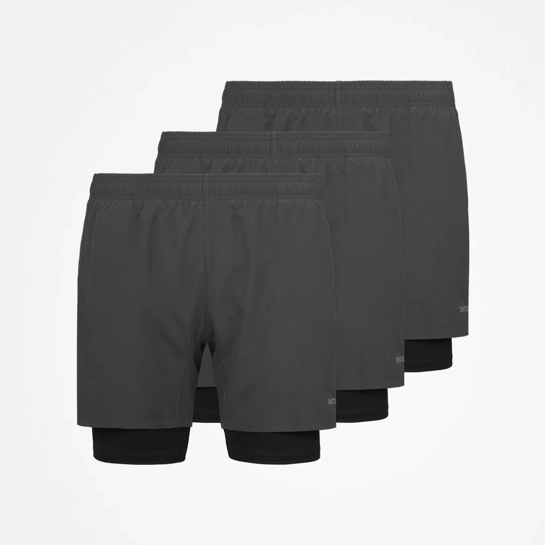 2 in 1 Shorts Herren | Dunkelgrau - Image 12
