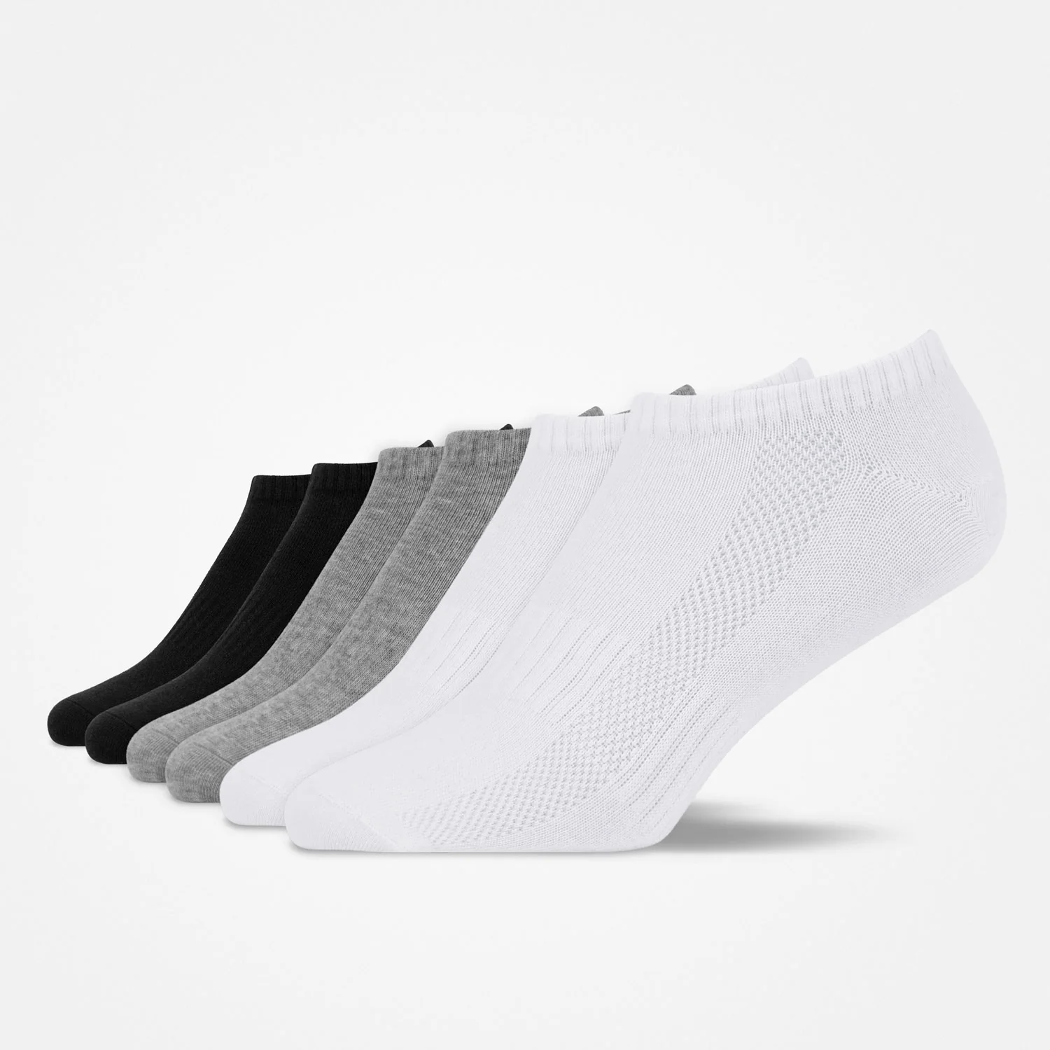 Premium Sneaker Socken | Mix (Schwarz/Weiß/Grau) - Image 7
