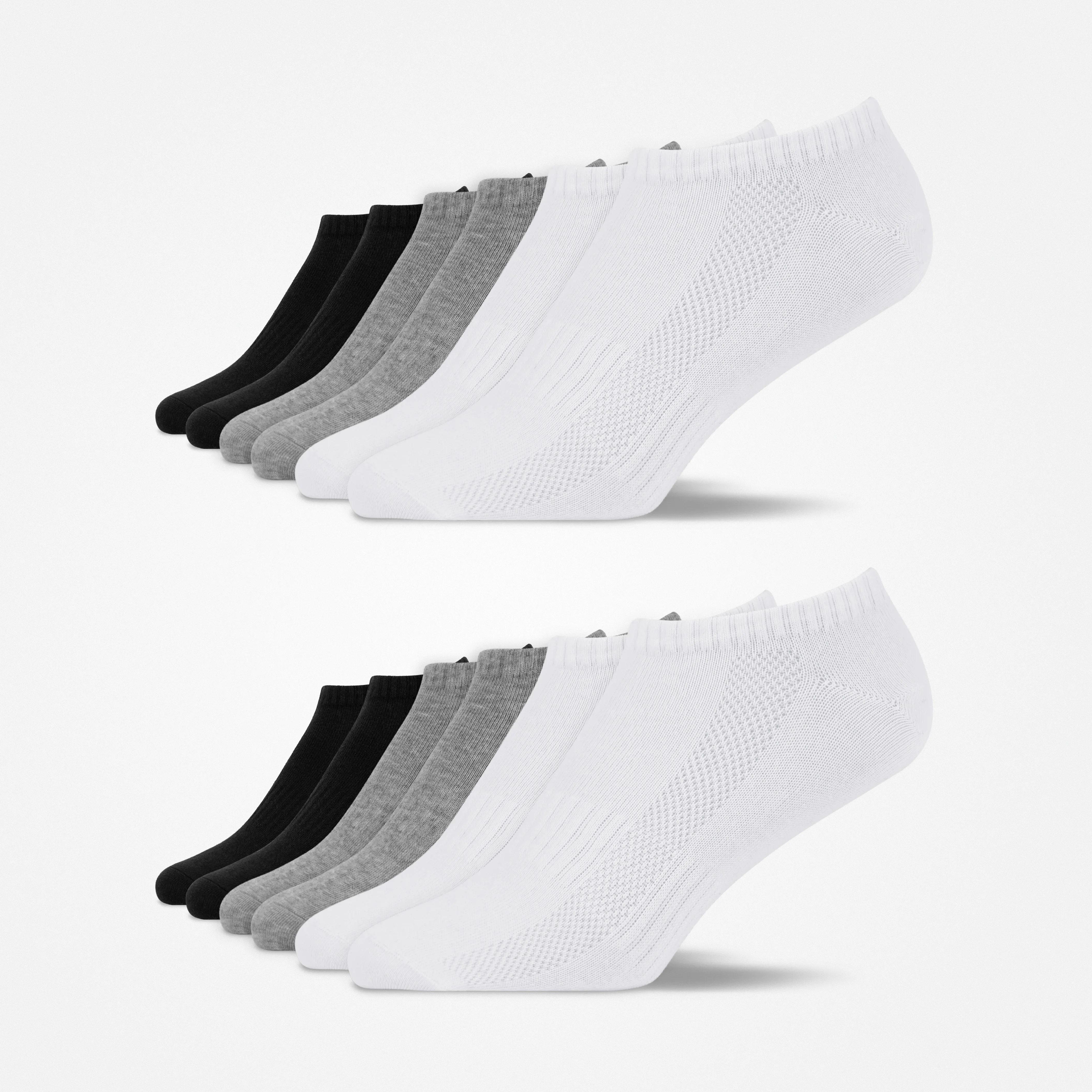 Premium Sneaker Socken | Mix (Schwarz/Weiß/Grau) - Image 9