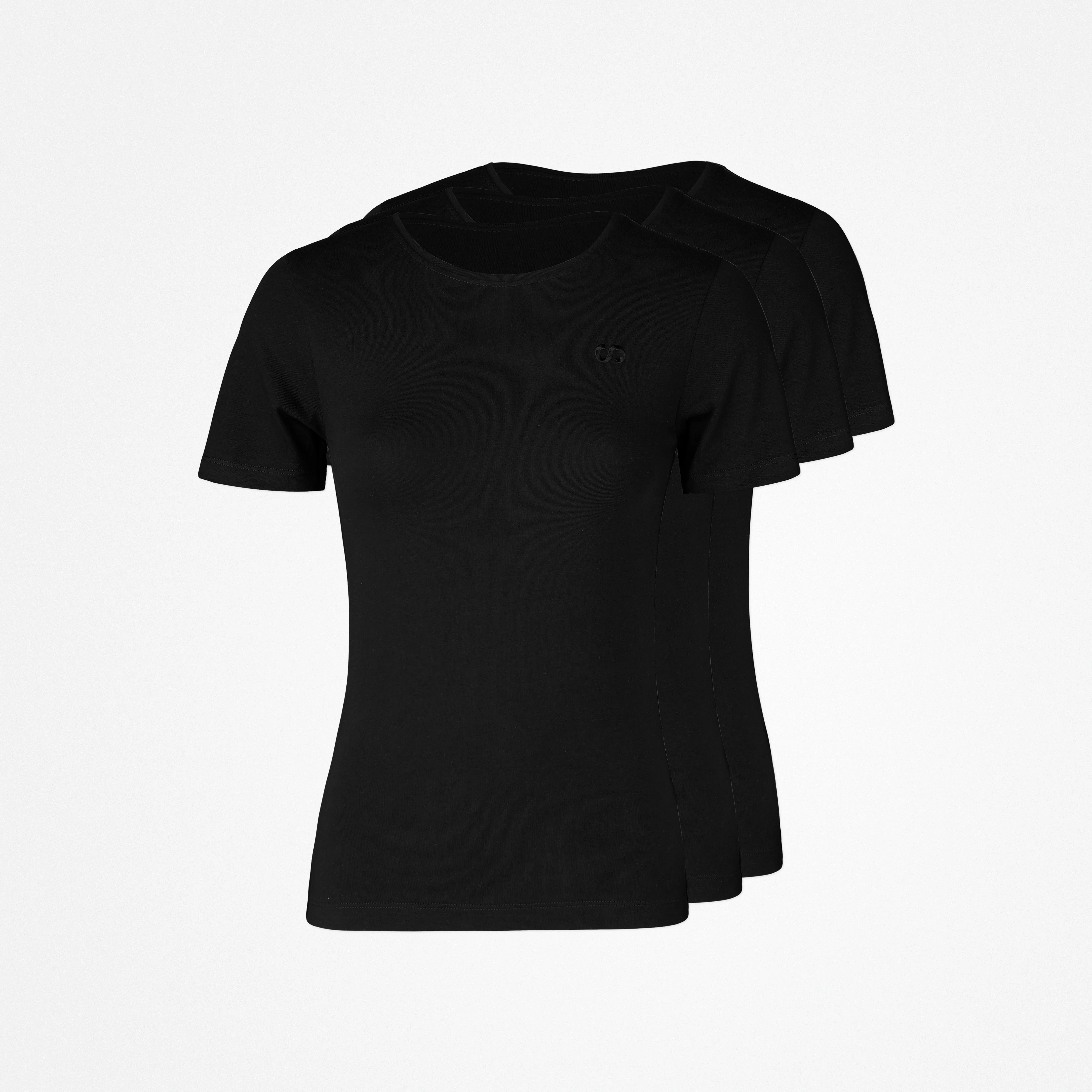 Basic T-Shirt Damen | Schwarz - Image 7