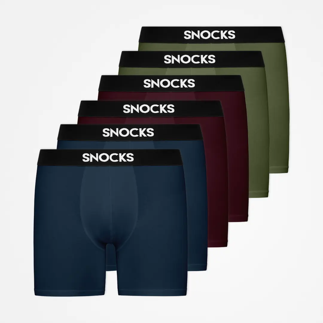 Lange Boxershorts | Mix (Rot/Olive/Blau) - Image 11