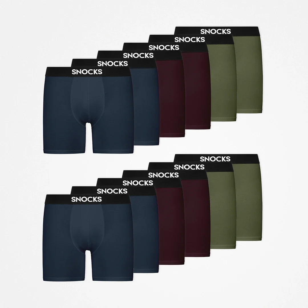 Lange Boxershorts | Mix (Rot/Olive/Blau) - Image 12