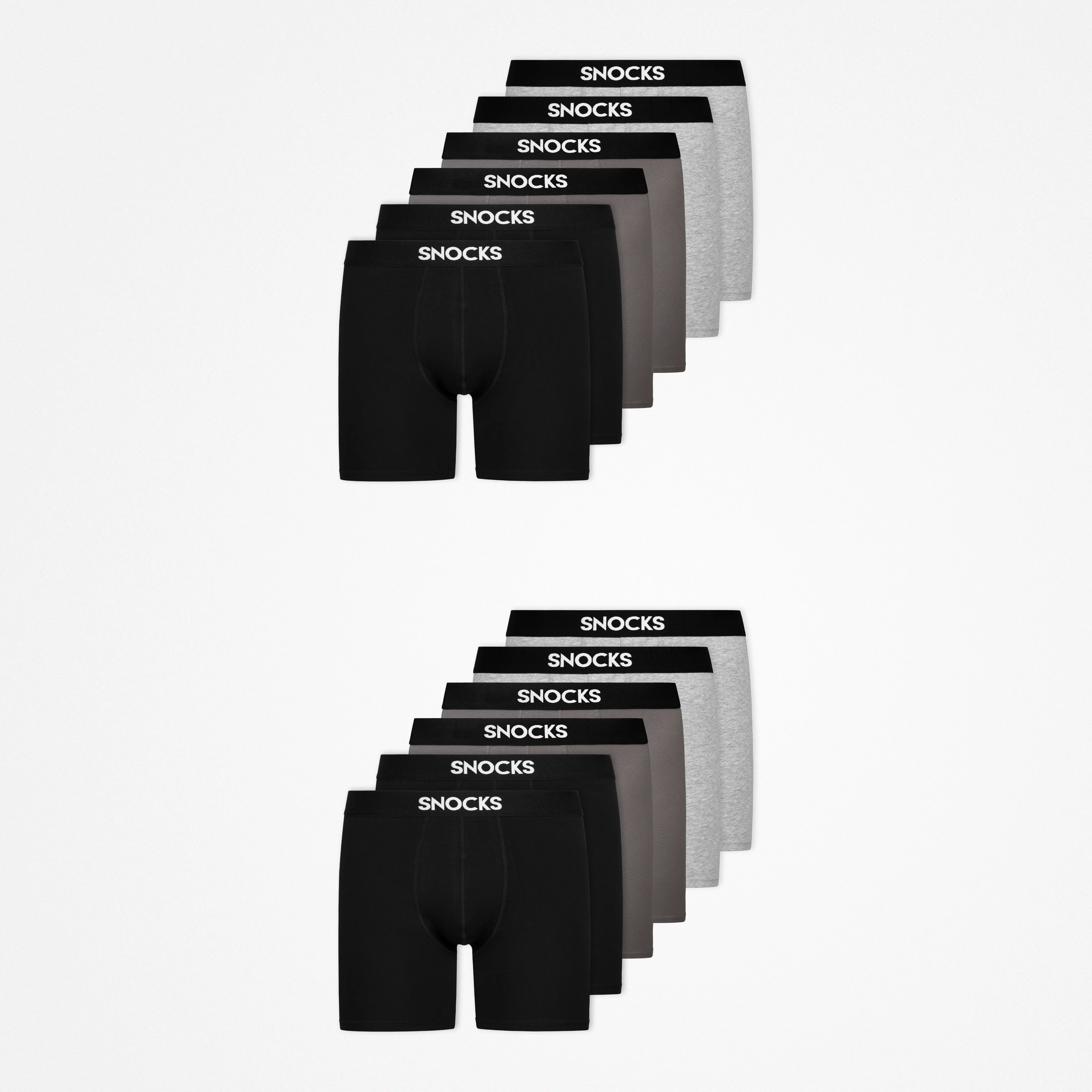 Lange Boxershorts | Mix (Schwarz/Grau/Hellgrau) - Image 12