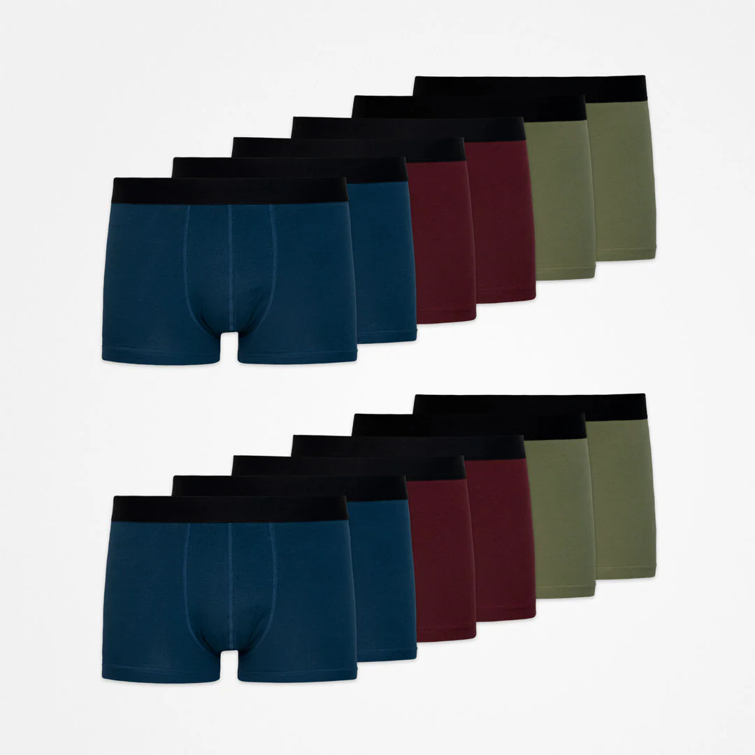 Boxershorts ohne Logo | Mix (Rot/Olive/Blau) - Image 11