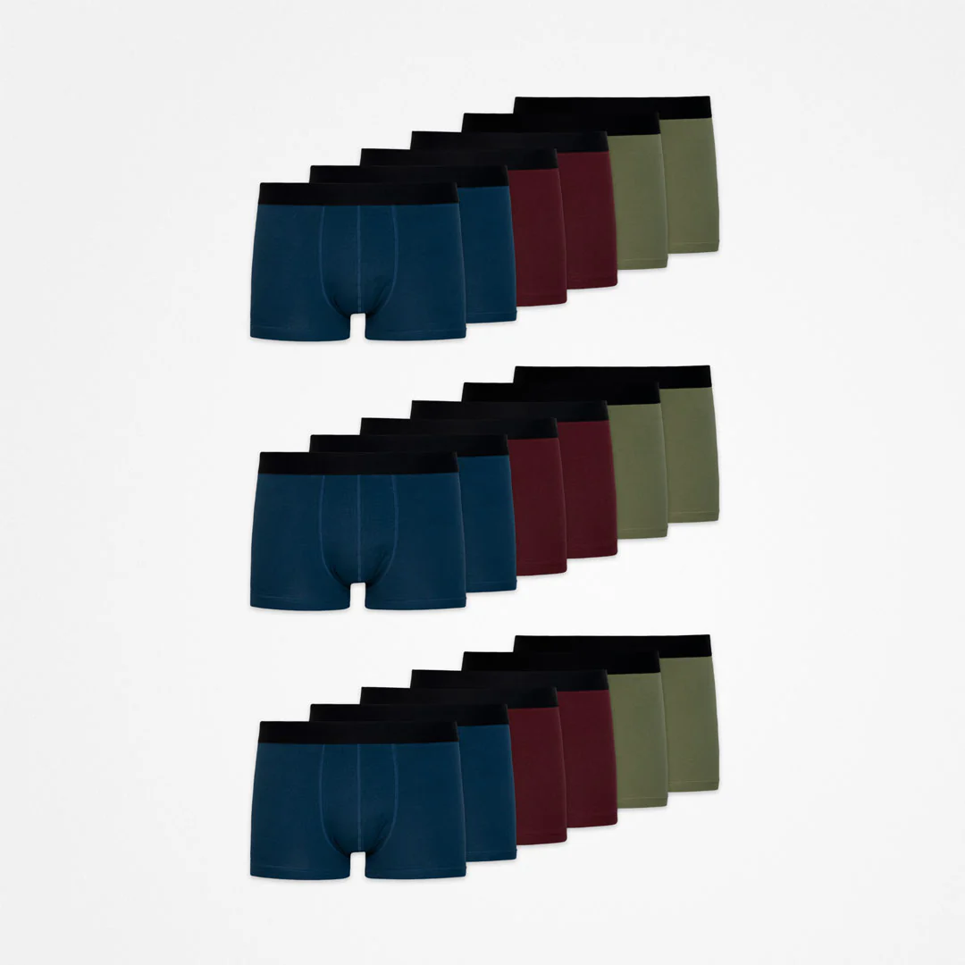 Boxershorts ohne Logo | Mix (Rot/Olive/Blau) - Image 12