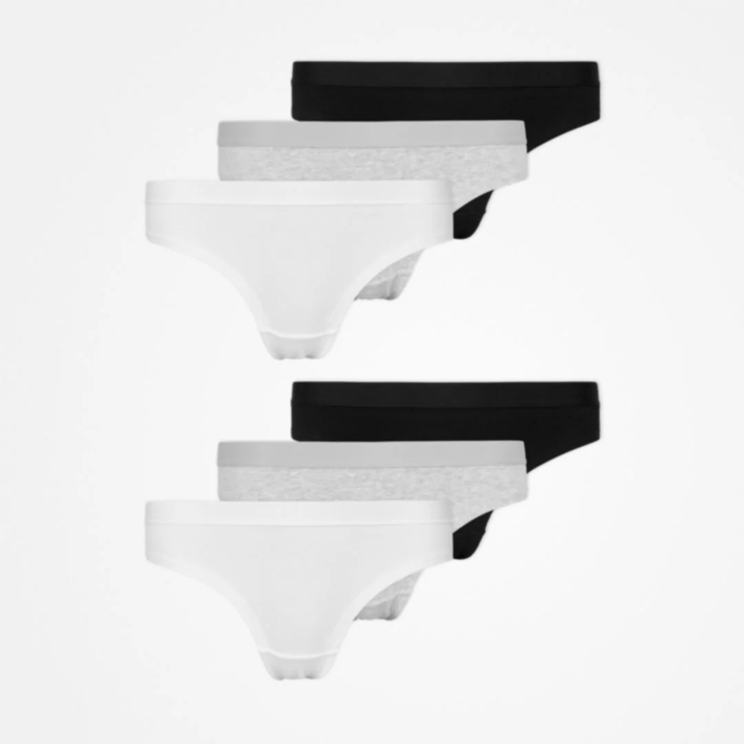 Brazilian Slips mit Gummibund | Mix (Weiß/Hellgrau/Schwarz) - Image 10
