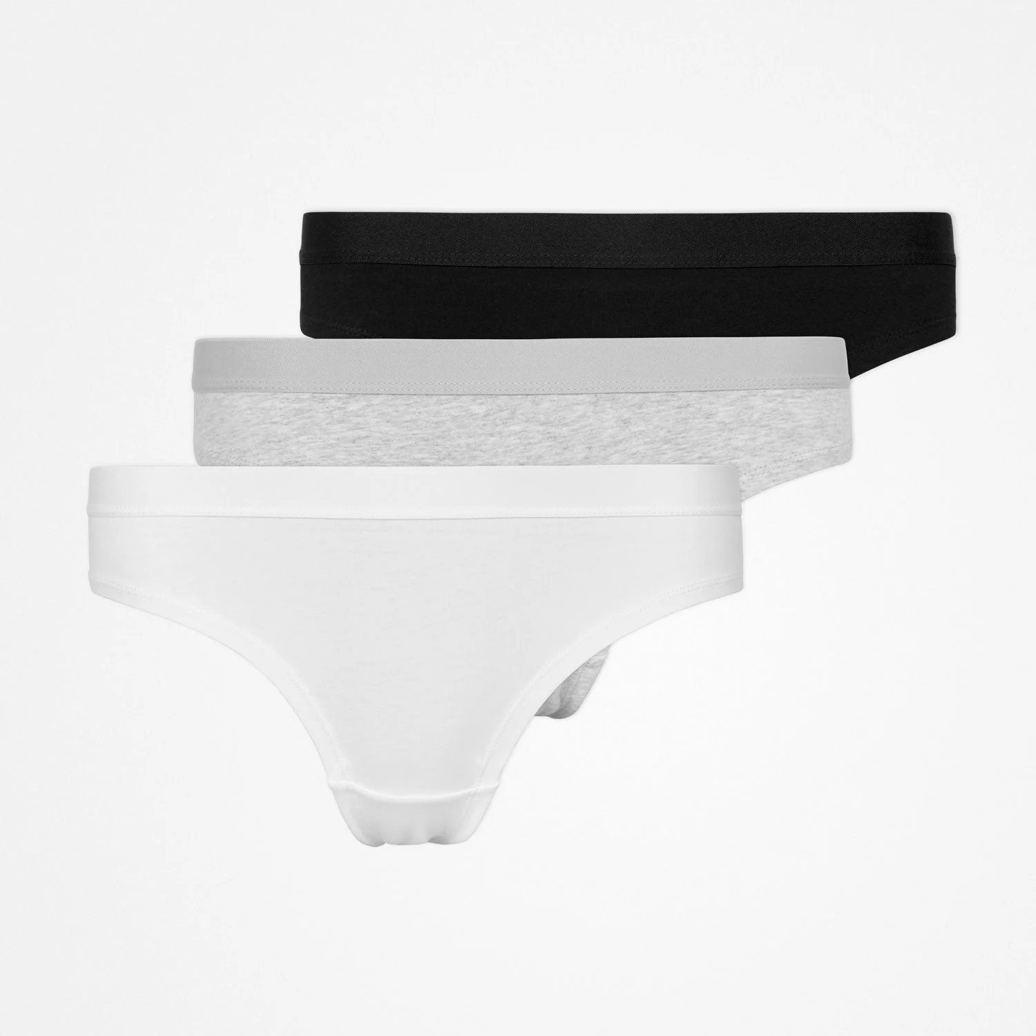 Brazilian Slips mit Gummibund | Mix (Weiß/Hellgrau/Schwarz) - Image 9