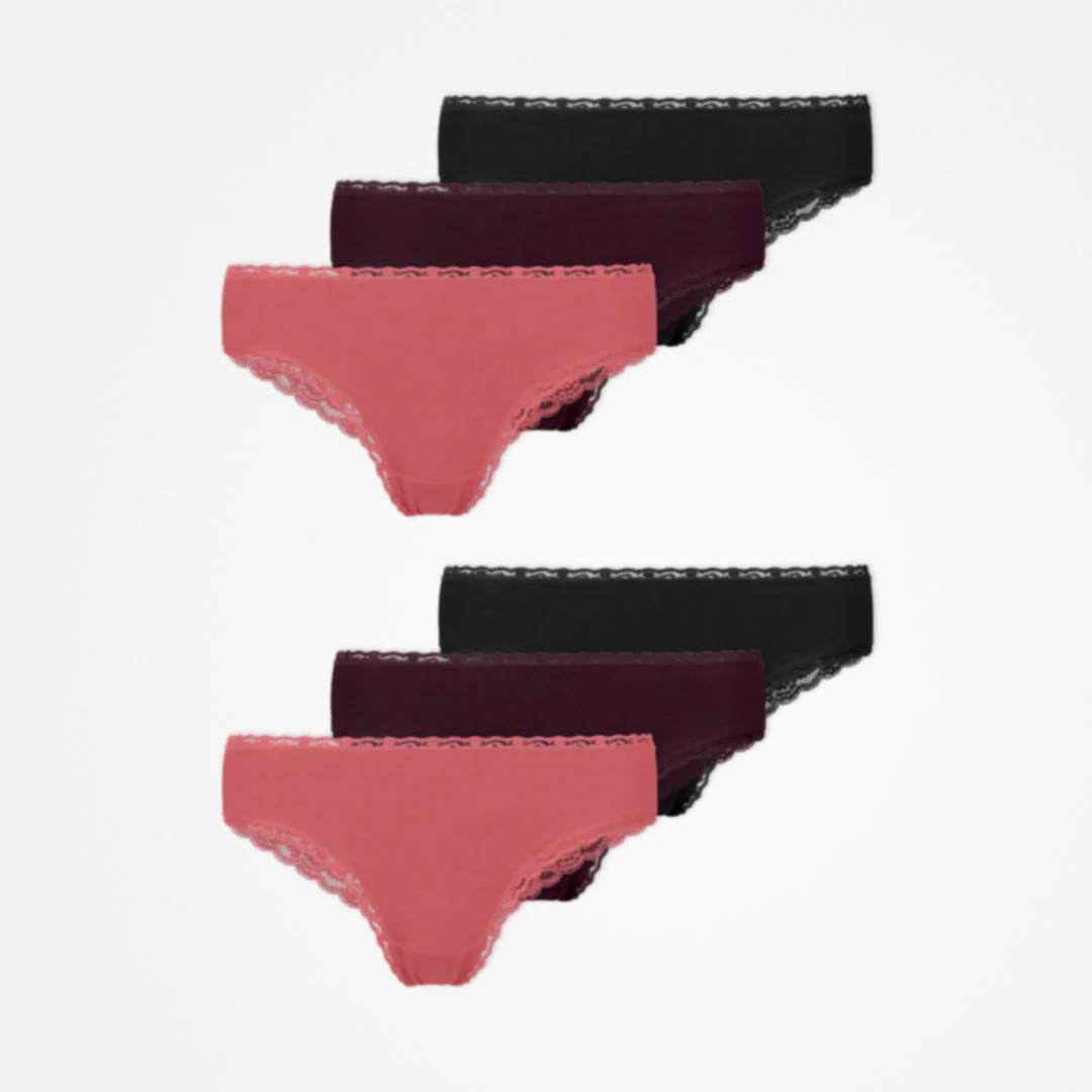 Brazilian Slips mit Spitze | Mix (Mauve/Weinrot/Schwarz) - Image 10