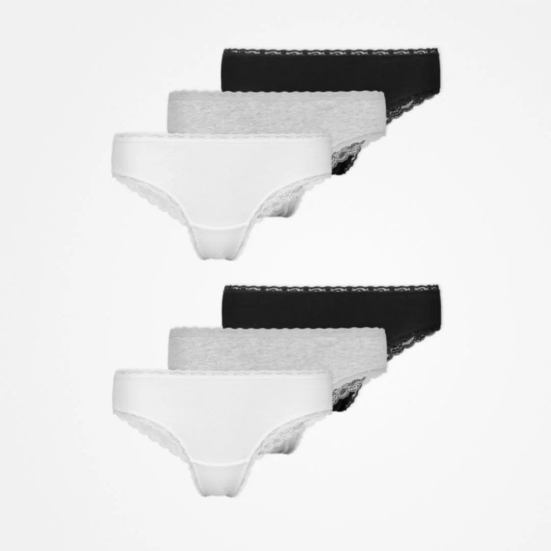 Brazilian Slips mit Spitze | Mix (Weiß/Hellgrau/Schwarz) - Image 10