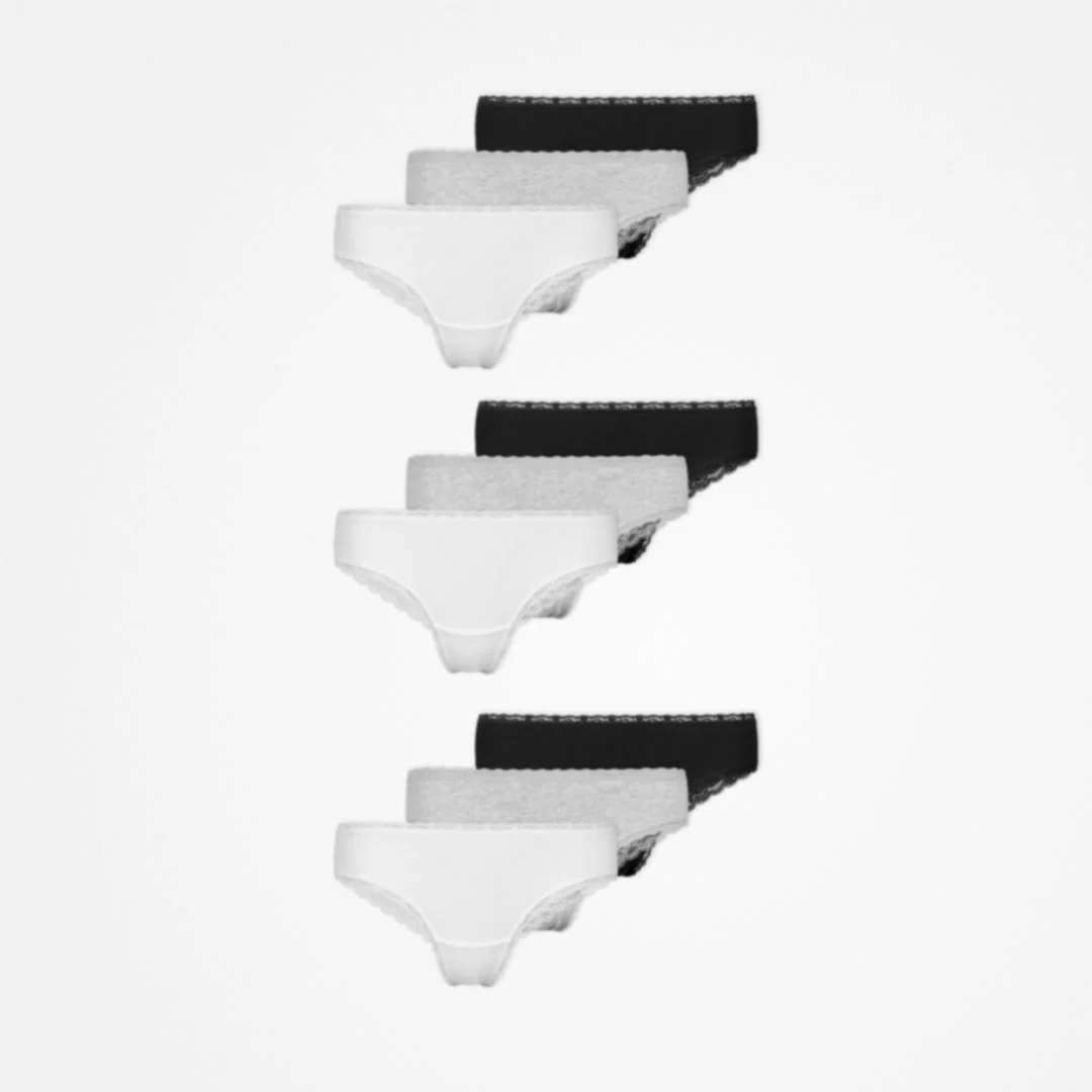 Brazilian Slips mit Spitze | Mix (Weiß/Hellgrau/Schwarz) - Image 11