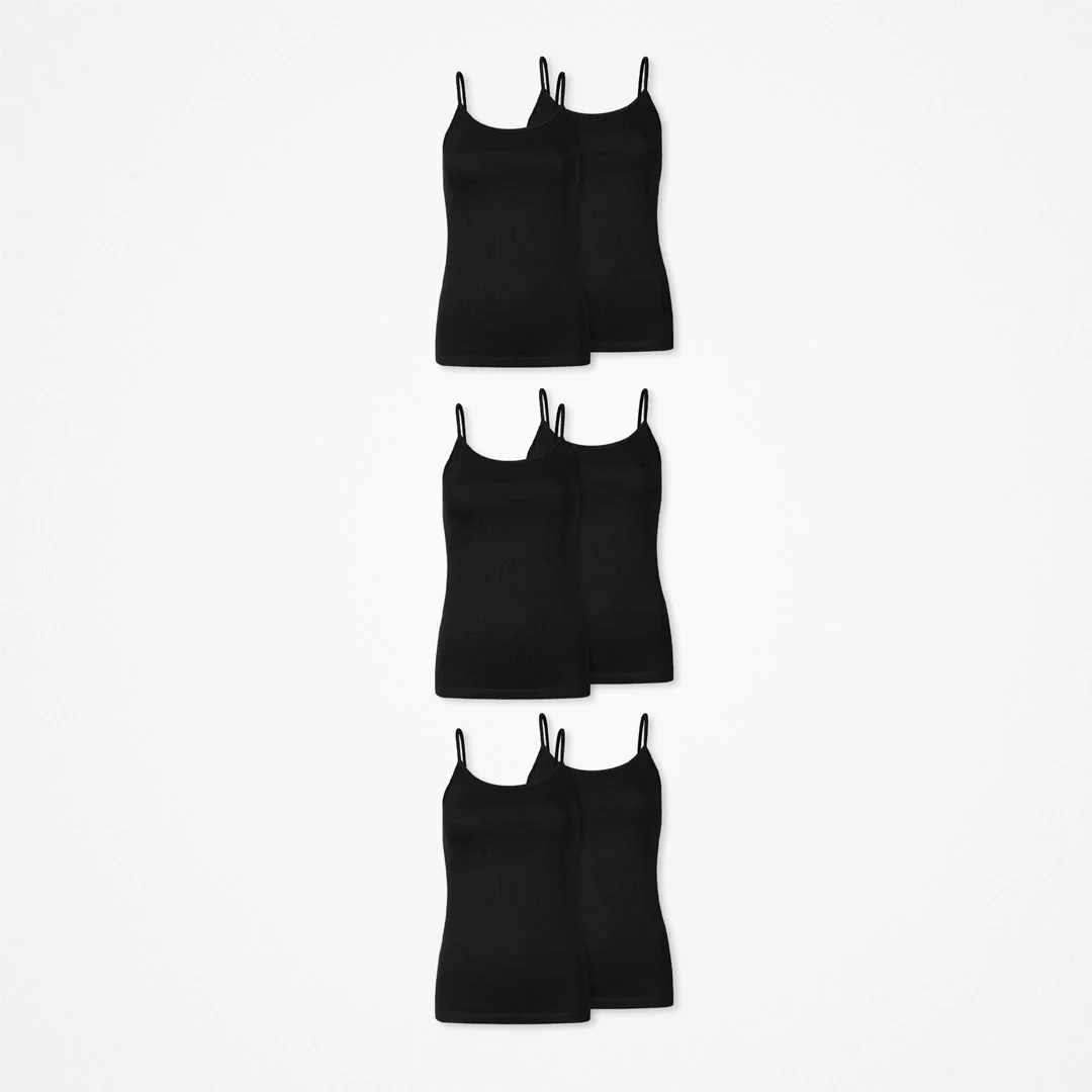 Damen Spaghetti Tops | Schwarz - Image 11