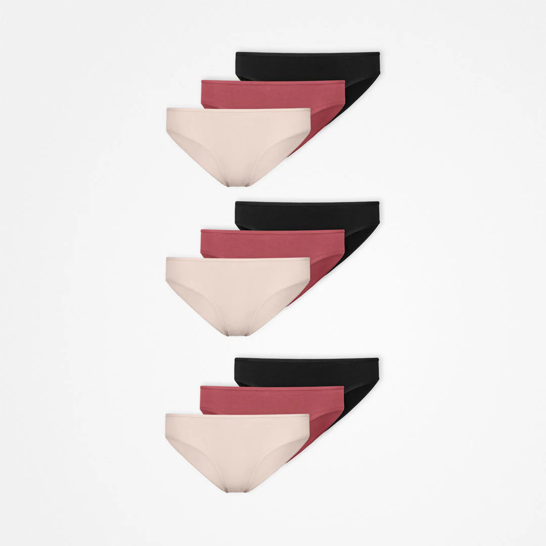 Damenslips | Mix (Apricot/Mauve/Schwarz) - Image 9