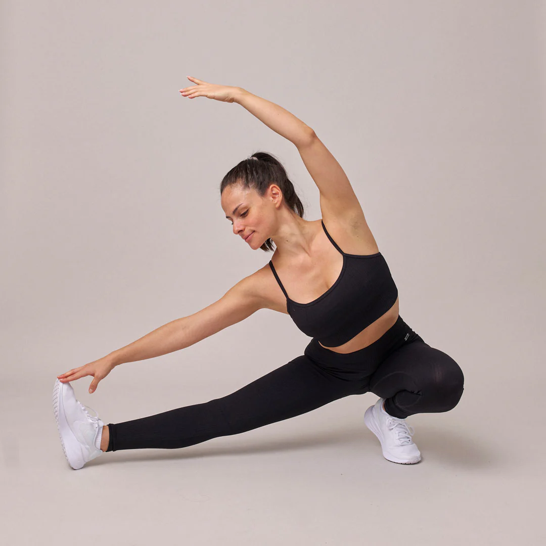 Gerippte Leggings | Schwarz - Image 5