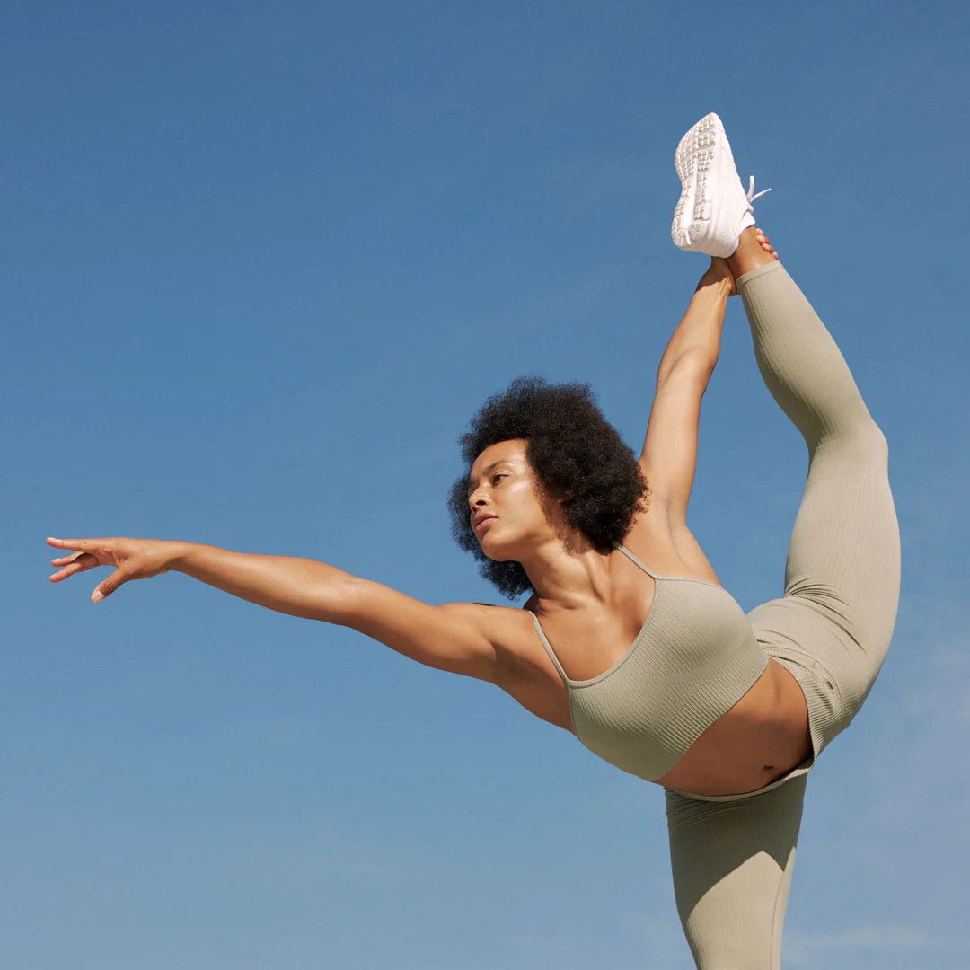 Gerippte Leggings | Schwarz - Image 6