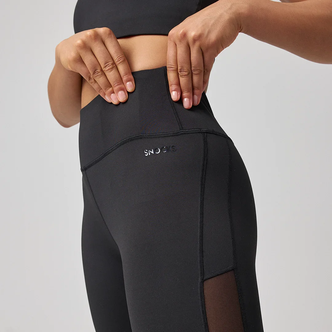 High Waist Leggings Mesh | Schwarz - Image 5
