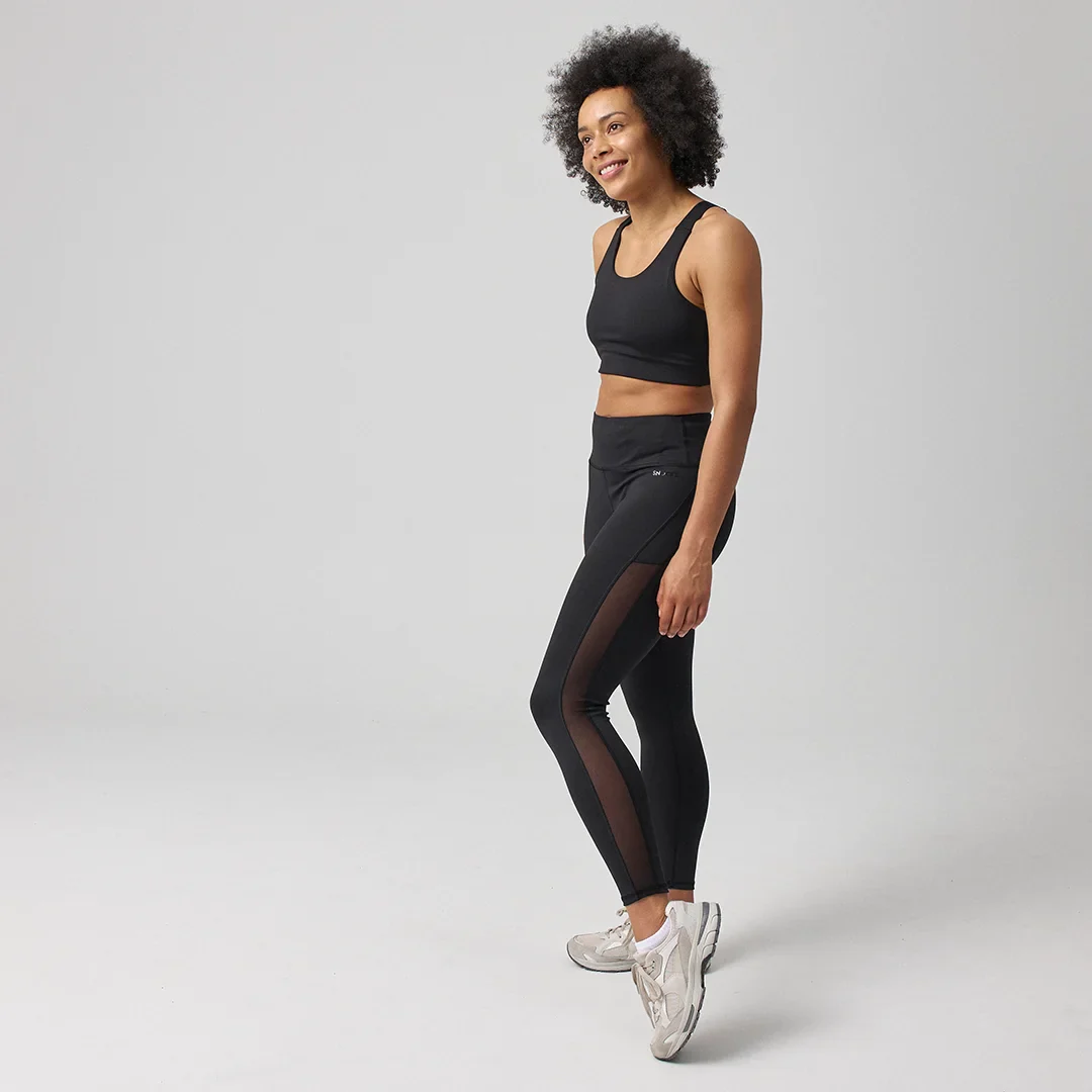 High Waist Leggings Mesh | Schwarz - Image 6