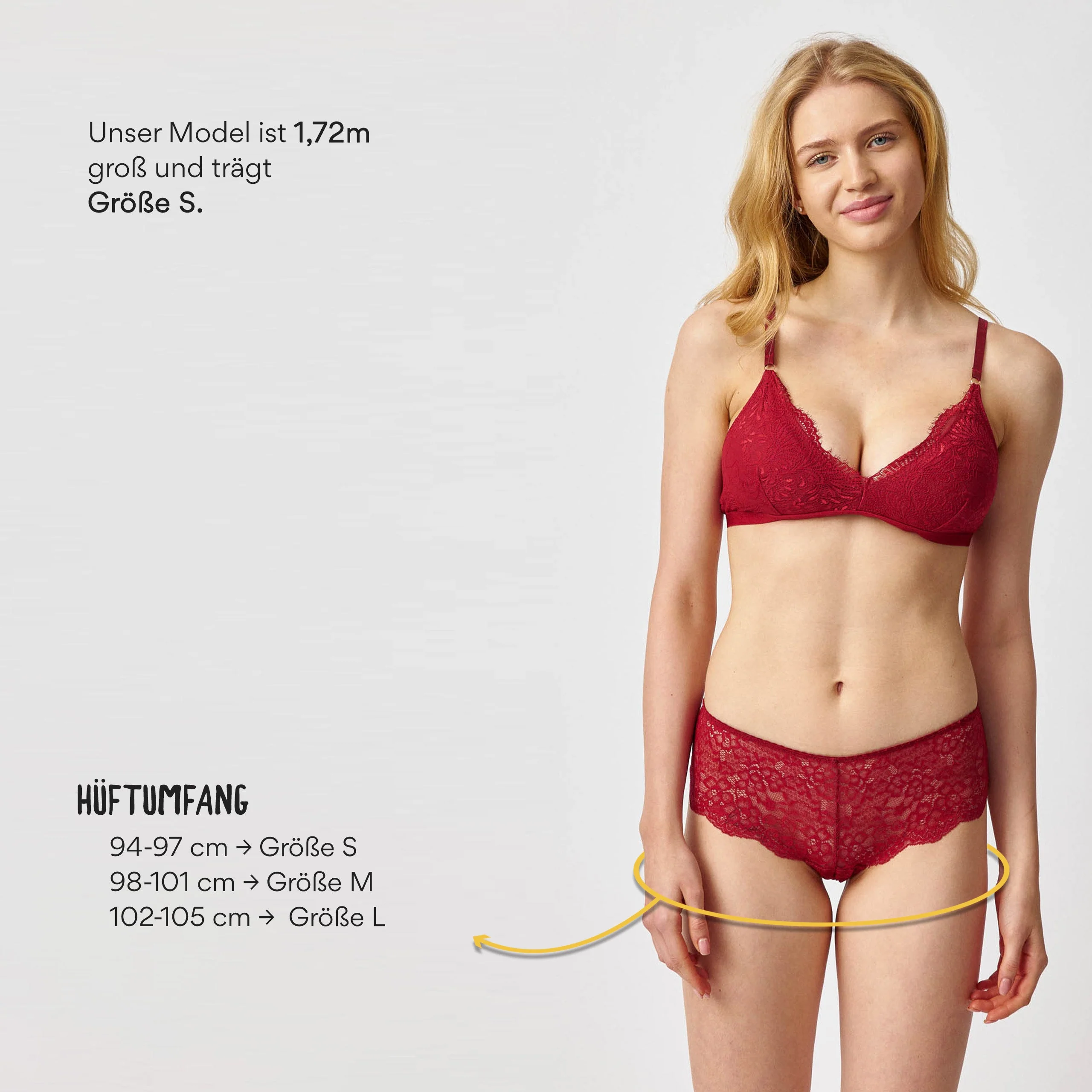 Hipster Panties aus Spitze | Dunkelrot - Image 10