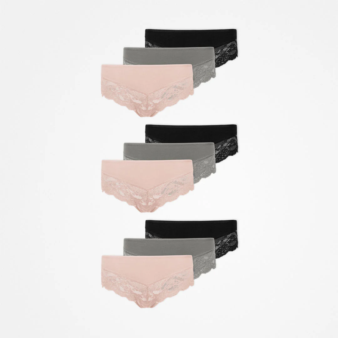 Hipster Panties mit Spitze | Mix (Apricot/Grün/Schwarz) - Image 14