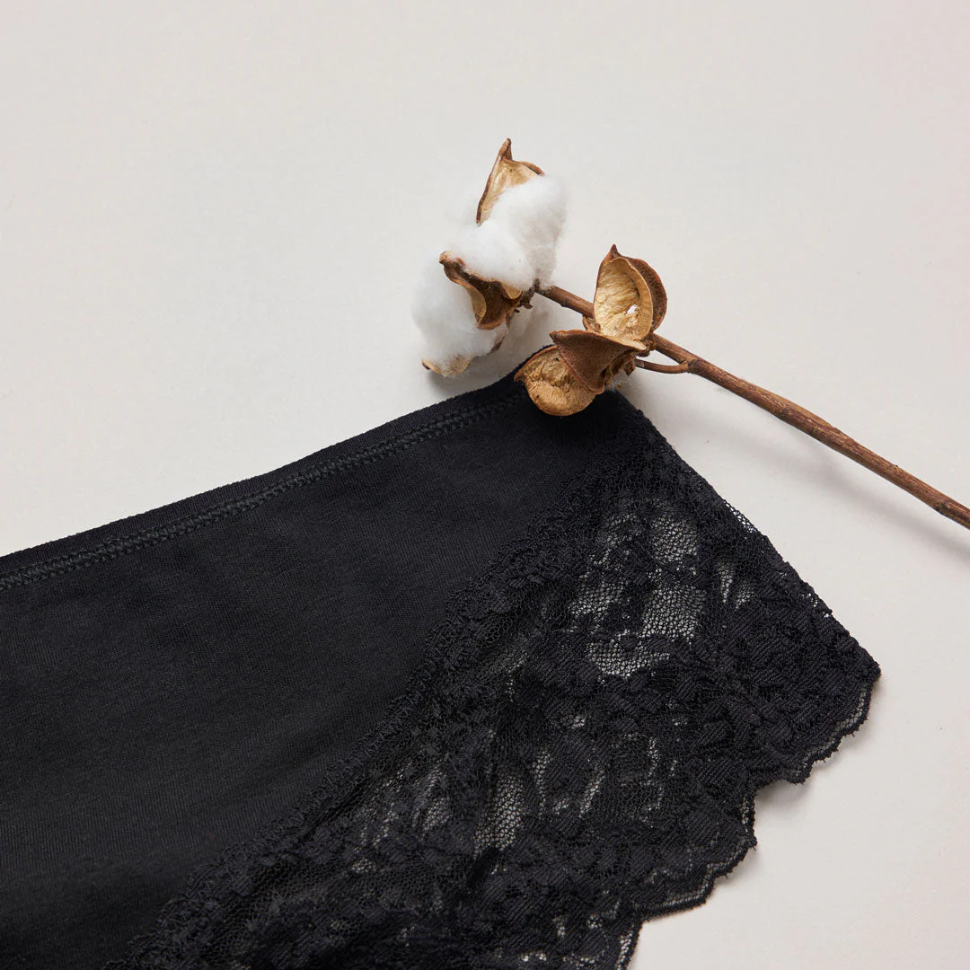 Hipster Panties mit Spitze | Mix (Weiß/Hellgrau/Schwarz) - Image 9