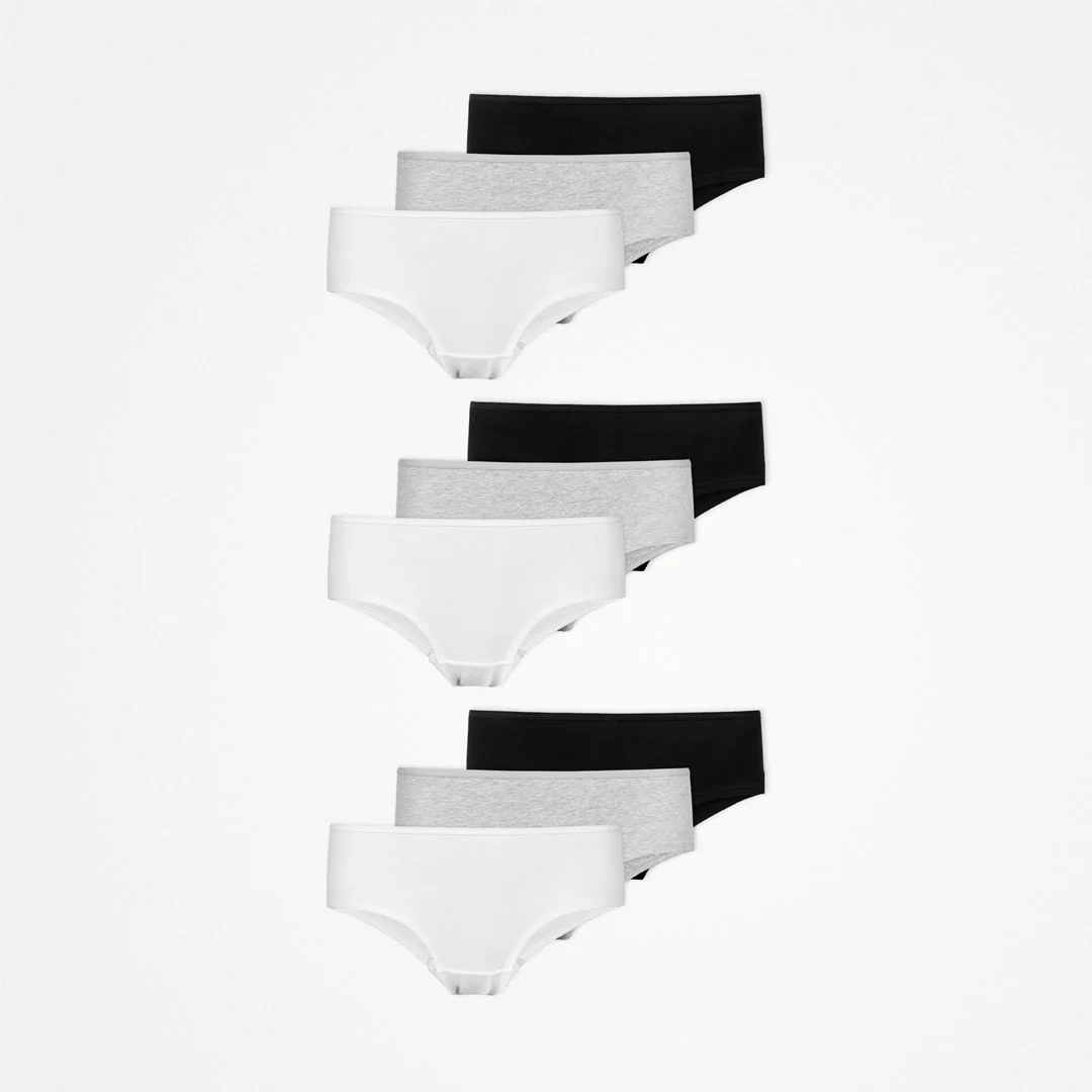 Hipster Panties | Mix (Weiß/Hellgrau/Schwarz) - Image 11