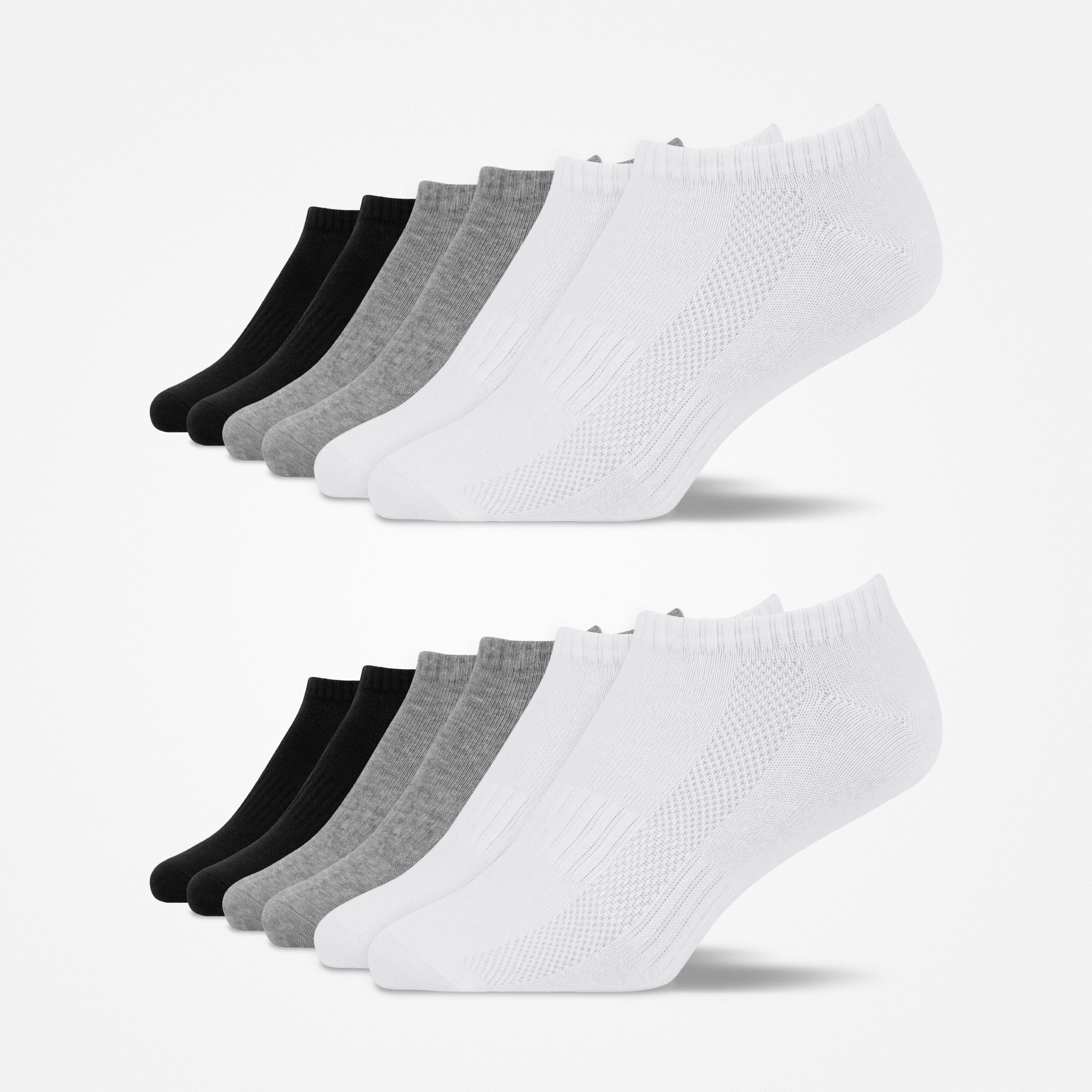 Kinder Sneaker Socken | Mix (Schwarz/Weiß/Grau) - Image 8
