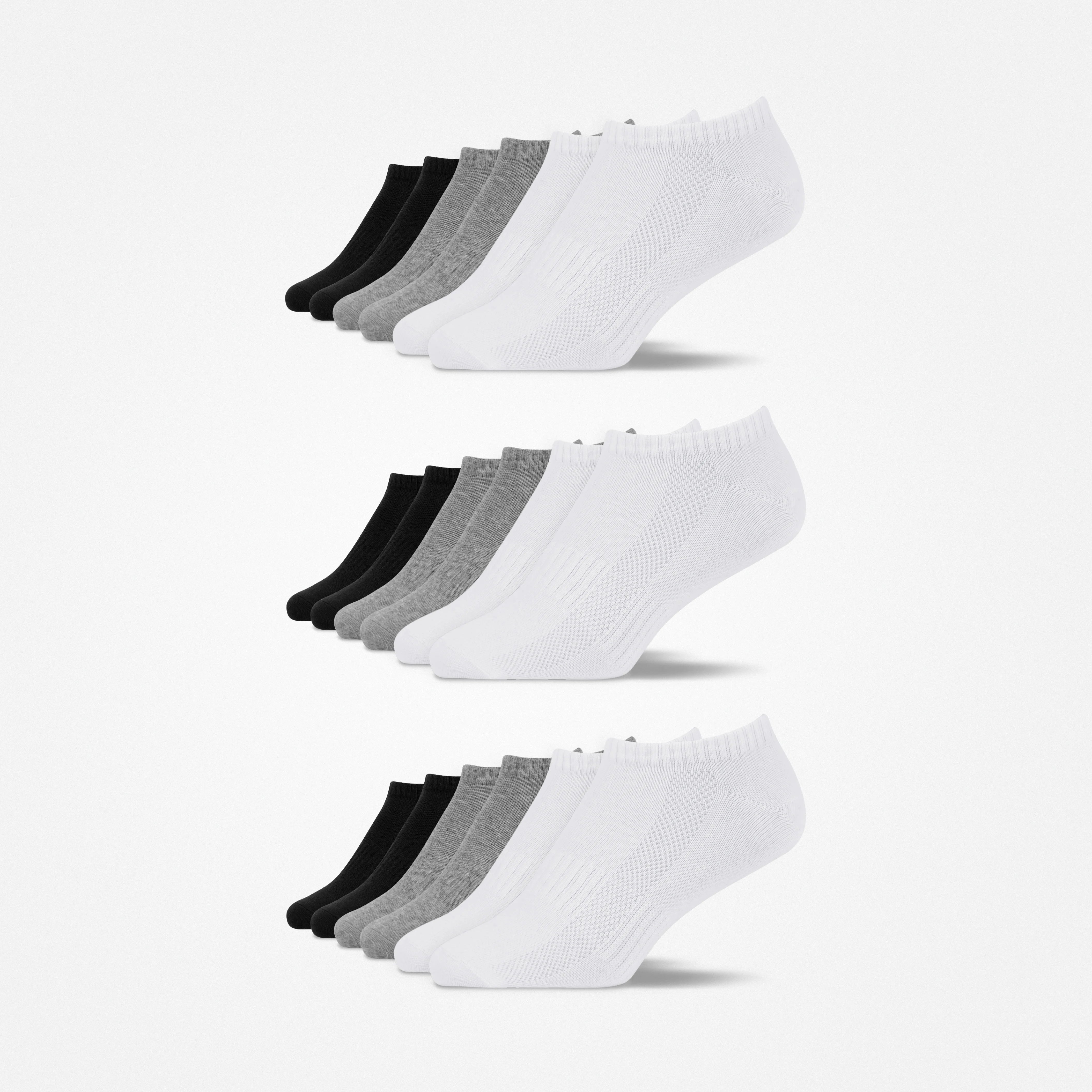 Kinder Sneaker Socken | Mix (Schwarz/Weiß/Grau) - Image 9