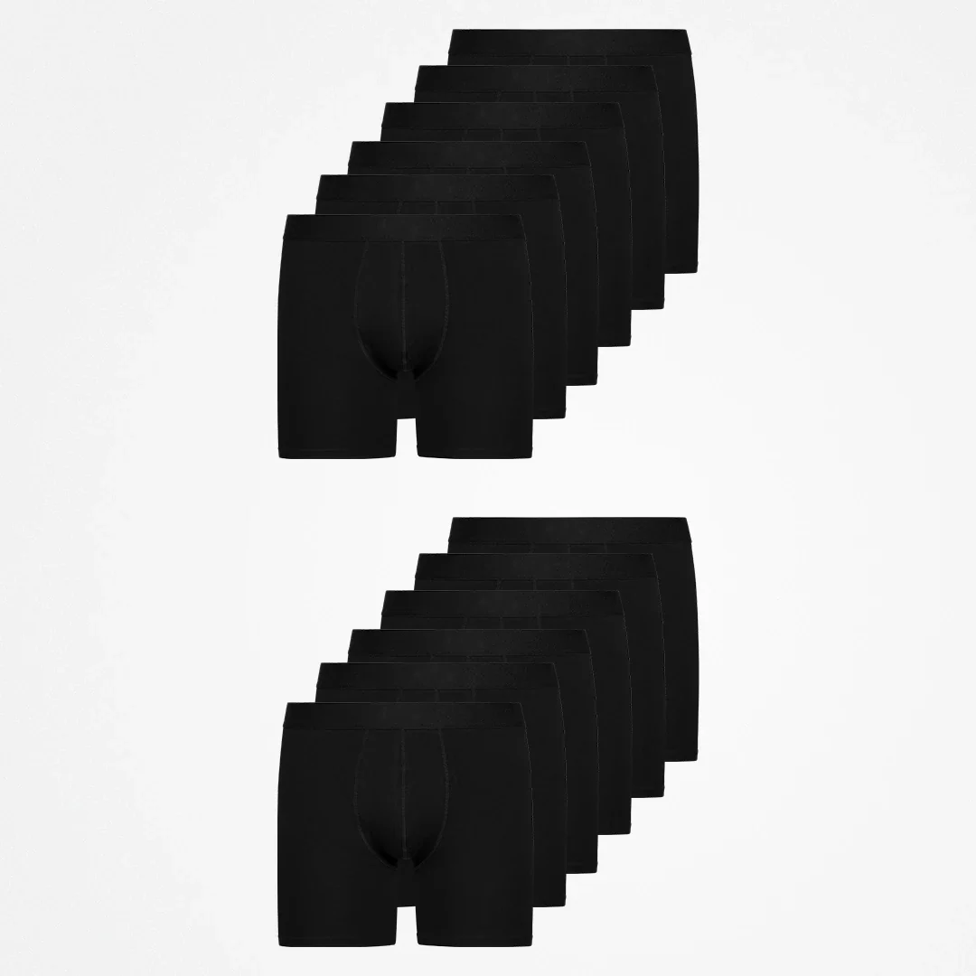 Lange Boxershorts ohne Logo | Schwarz - Image 11