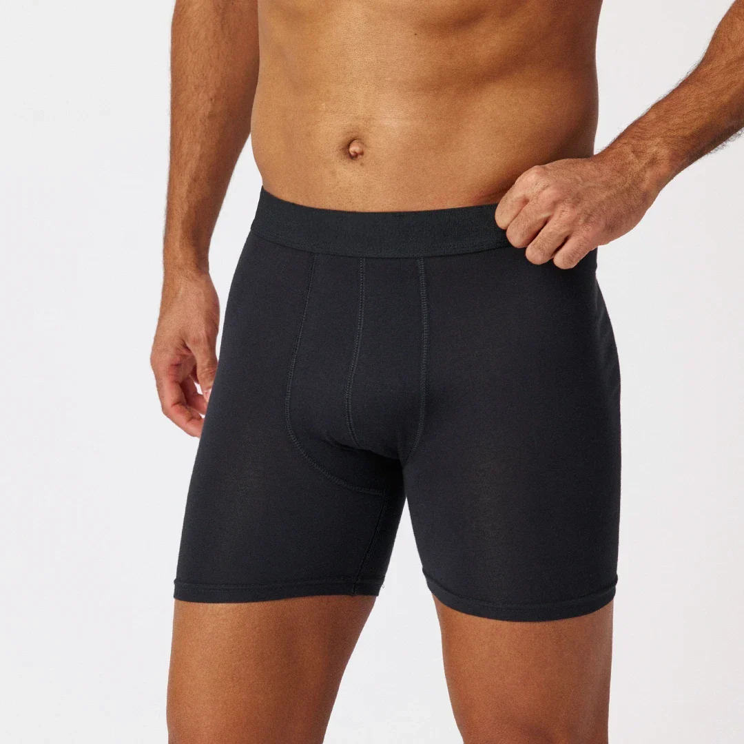 Lange Boxershorts ohne Logo | Mix (Rot/Olive/Blau) - Image 3
