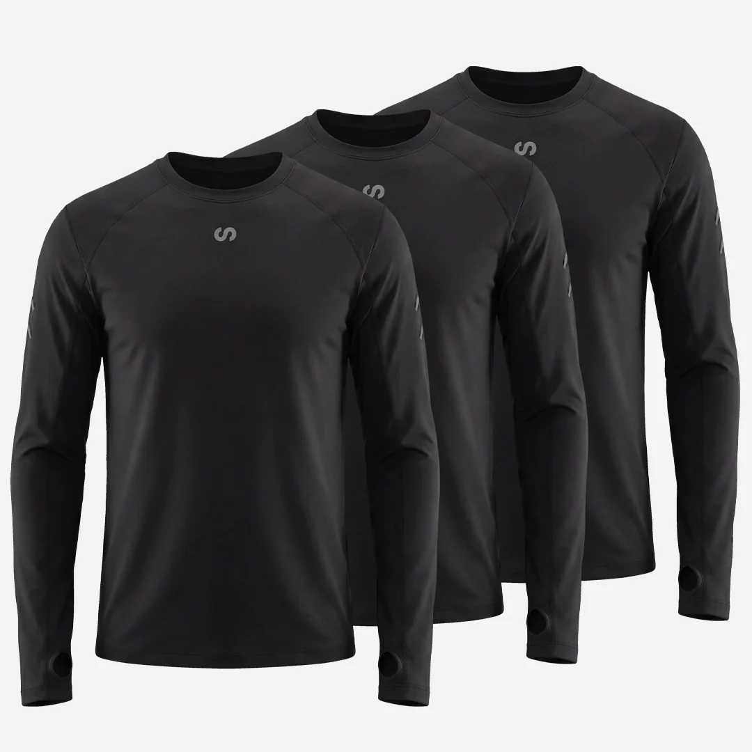 Laufshirt langarm Herren | Schwarz - Image 11