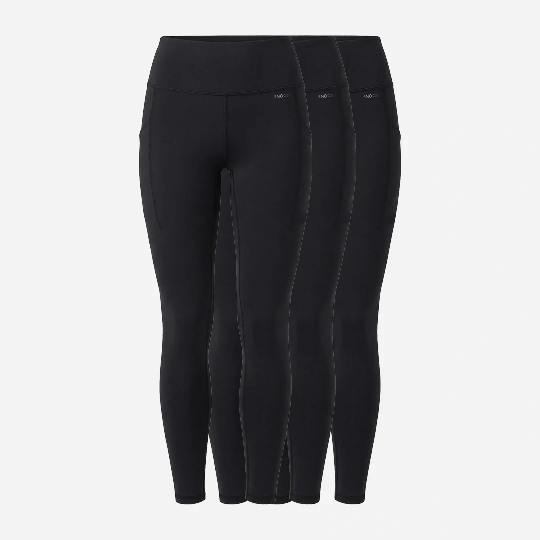 Premium High Waist Leggings mit Taschen | Schwarz - Image 12