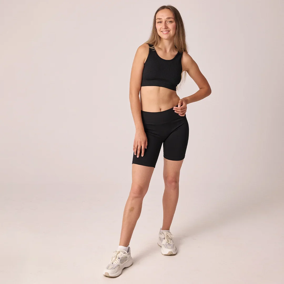 Radlerhose Seamless Damen | Schwarz - Image 2
