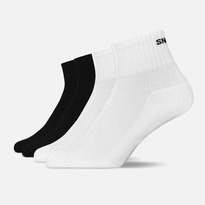Retro Sneaker Socken | Mix (Schwarz/Weiß) (SNOCKS) - Image 9