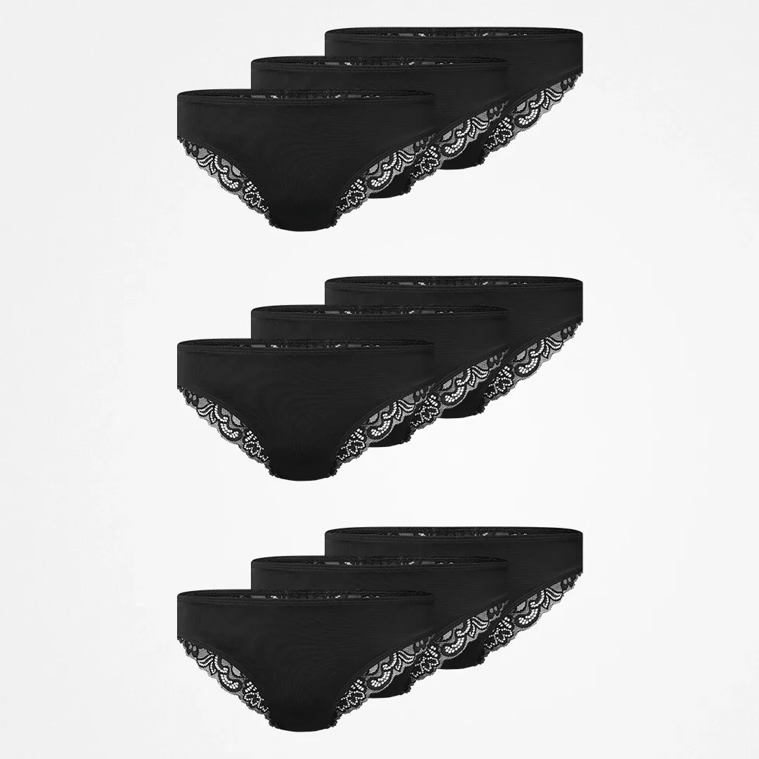 Seamless Tanga mit Spitze | Schwarz - Image 10