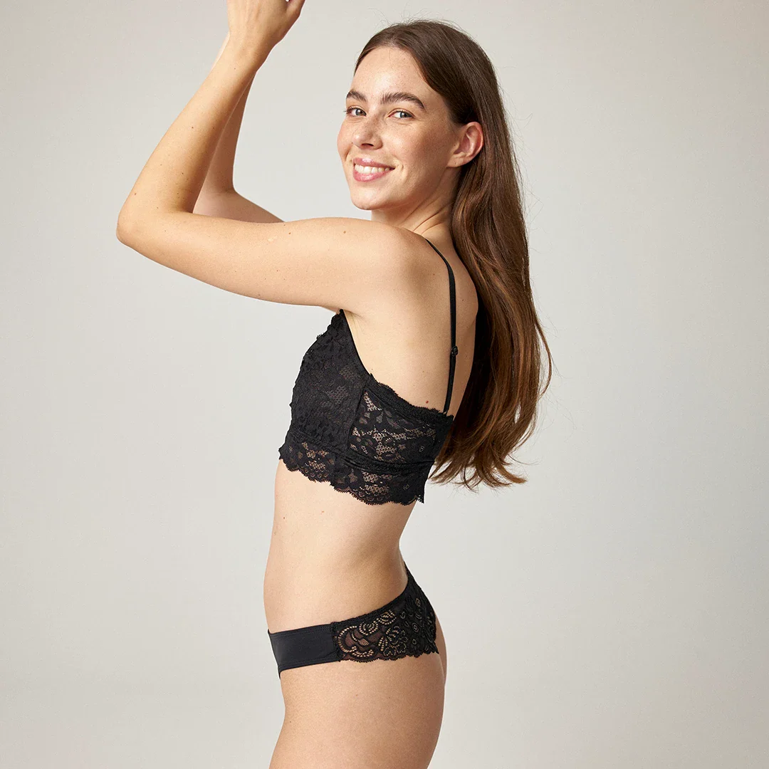 Seamless Tanga mit Spitze | Schwarz - Image 6