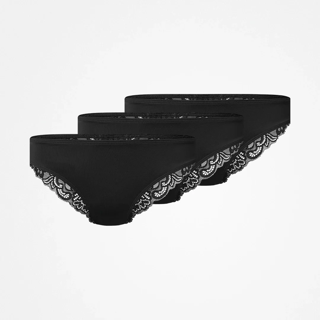 Seamless Tanga mit Spitze | Schwarz - Image 8