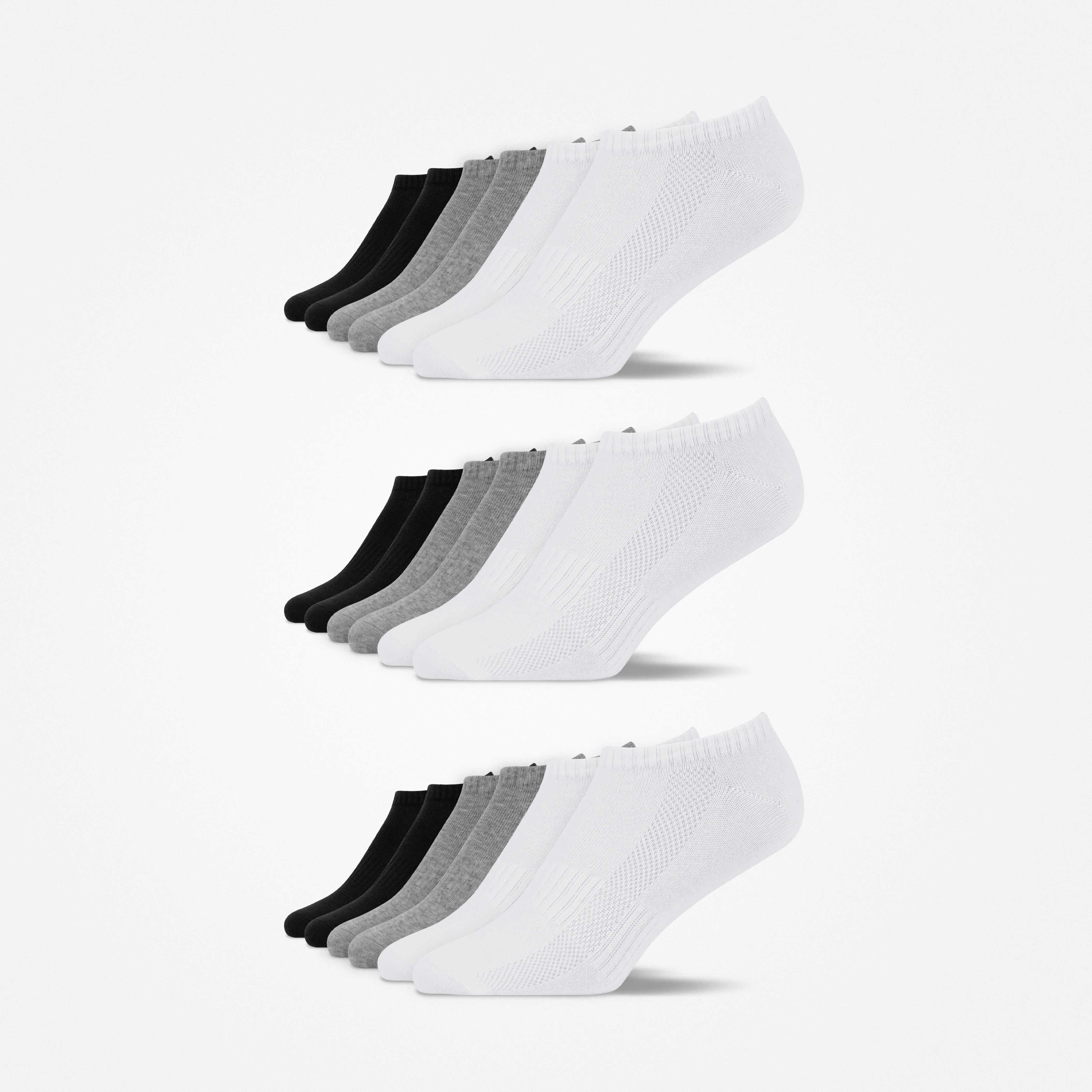 Sneaker Socken | Mix (Schwarz/Weiß/Grau) - Image 10