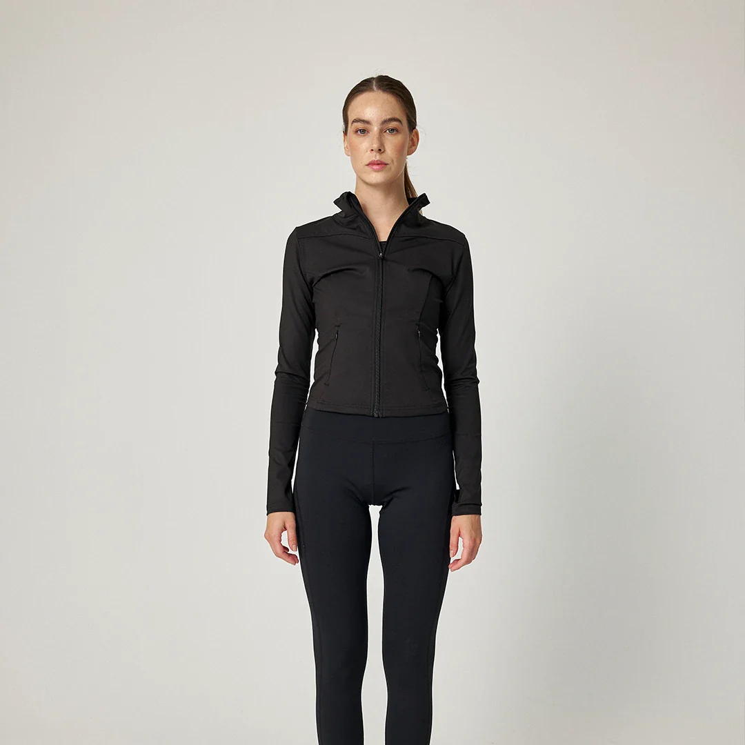 Sportjacke Damen mit Reißverschluss | Schwarz - Image 10