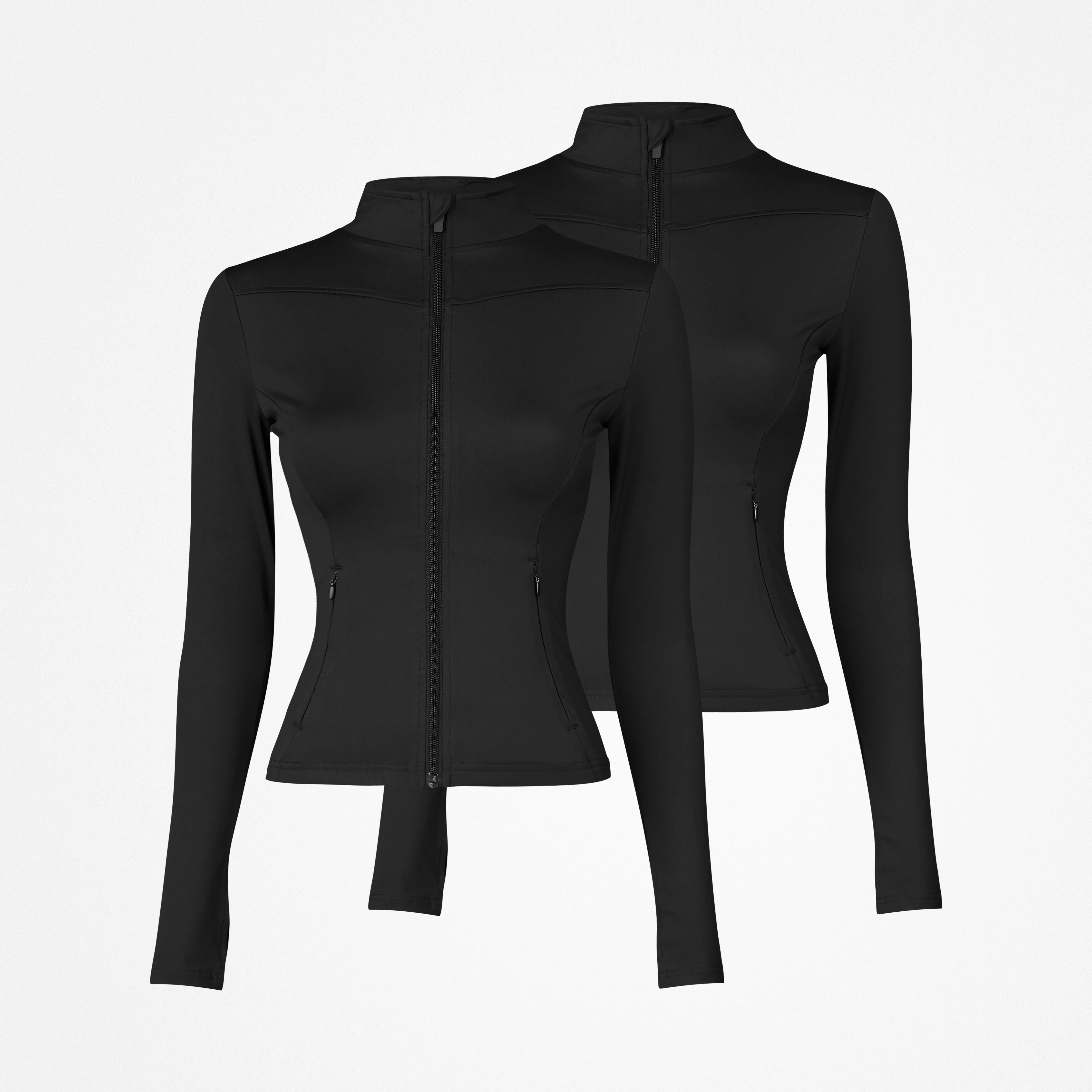 Sportjacke Damen mit Reißverschluss | Schwarz - Image 12