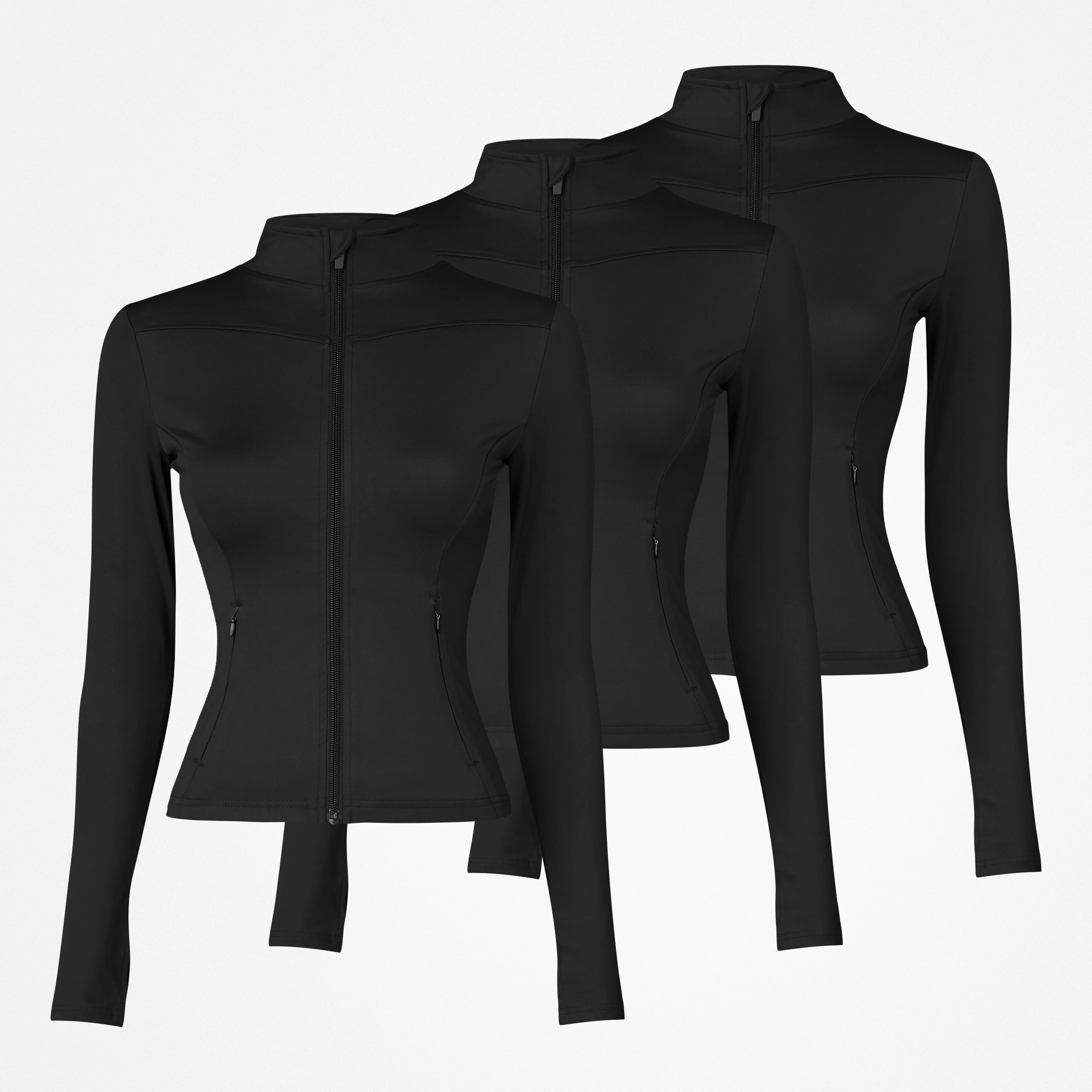 Sportjacke Damen mit Reißverschluss | Schwarz - Image 13