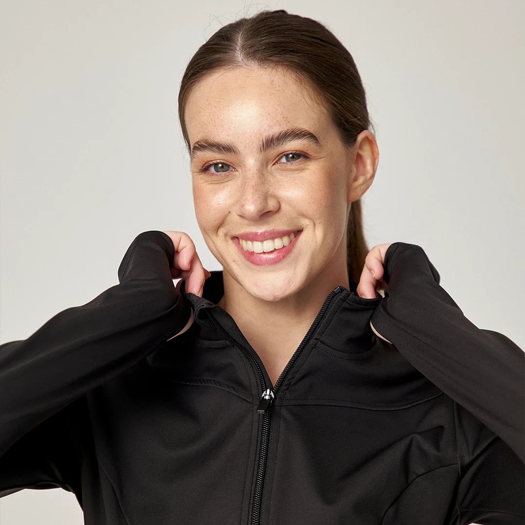 Sportjacke Damen mit Reißverschluss | Schwarz - Image 7