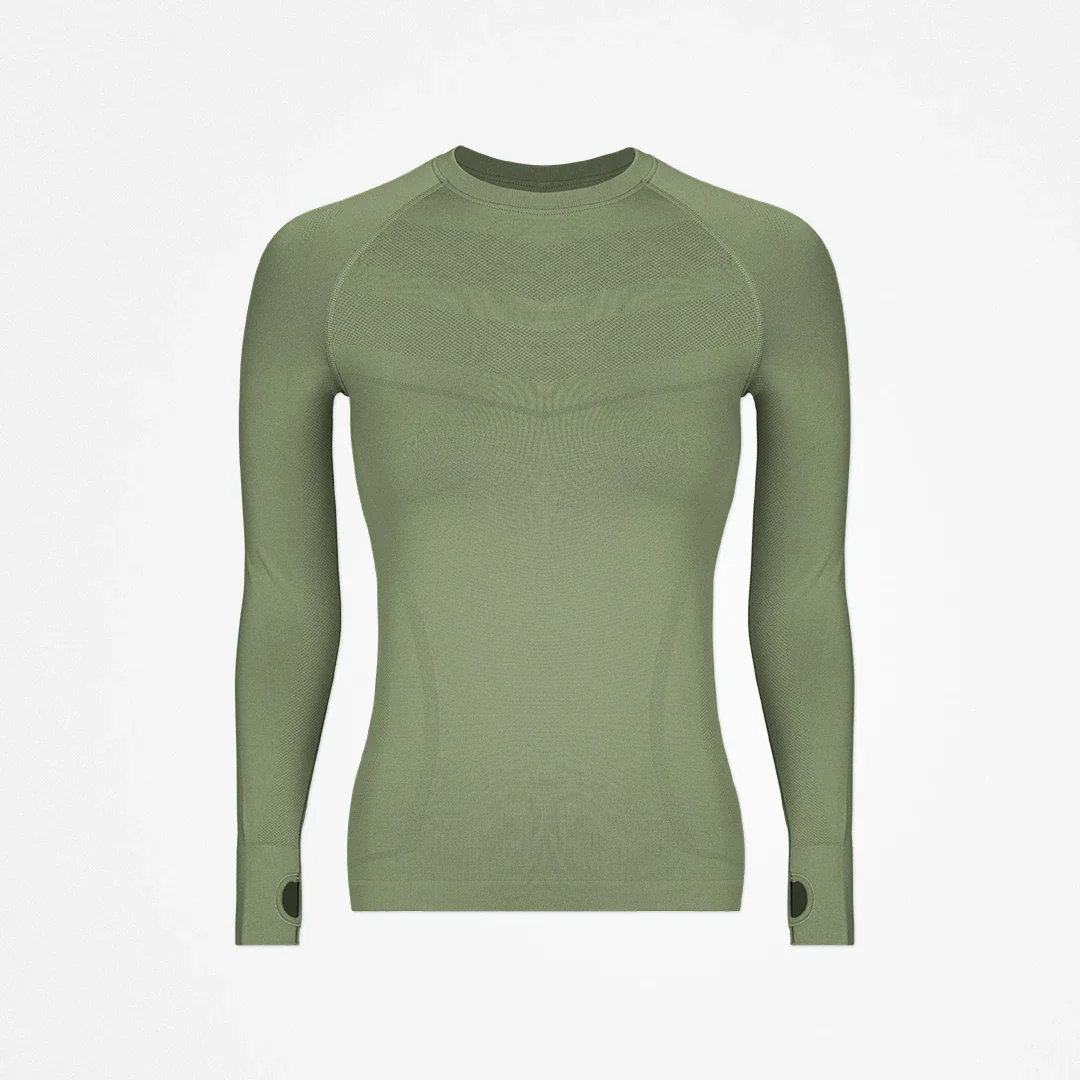Sportshirt langarm Damen | Pastellgrün - Image 10