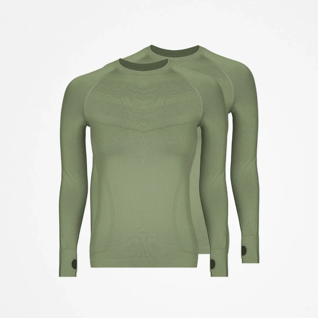 Sportshirt langarm Damen | Pastellgrün - Image 11