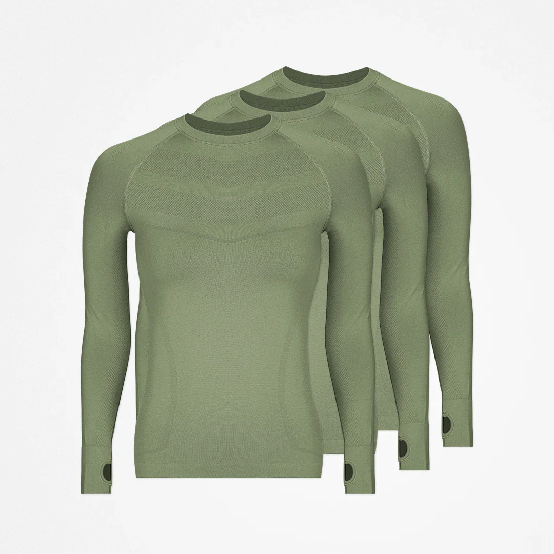 Sportshirt langarm Damen | Pastellgrün - Image 12