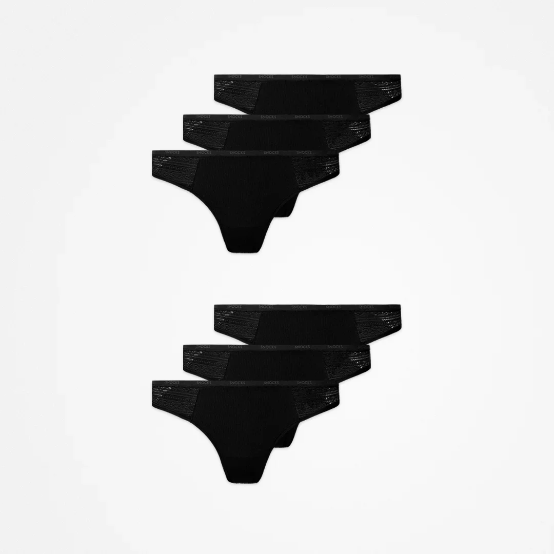Tangas mit Spitze logo love | Schwarz - Image 10
