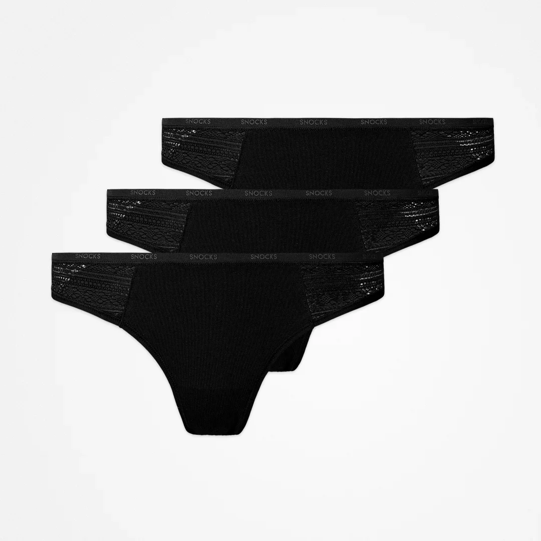 Tangas mit Spitze logo love | Schwarz - Image 9
