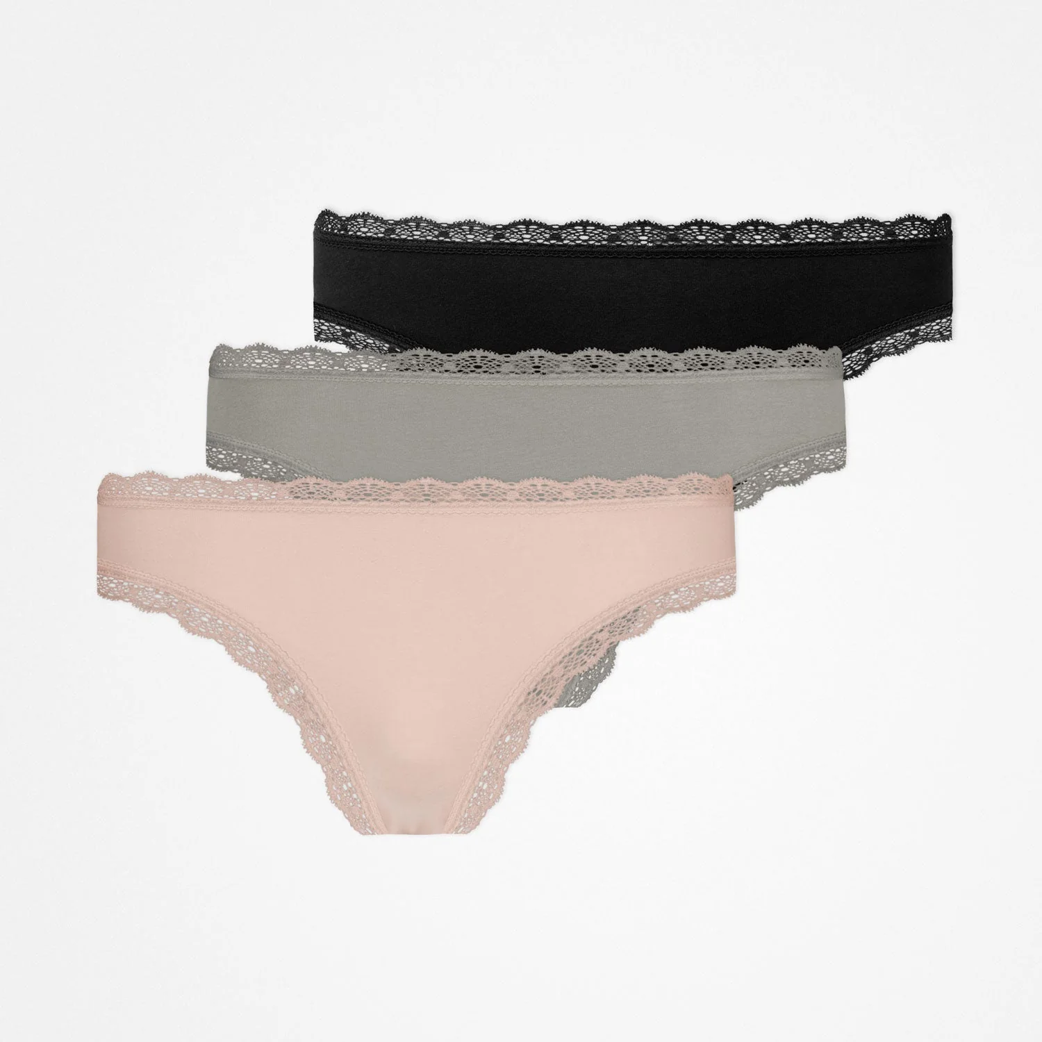 Tangas mit Spitze | Mix (Apricot/Grün/Schwarz) - Image 11