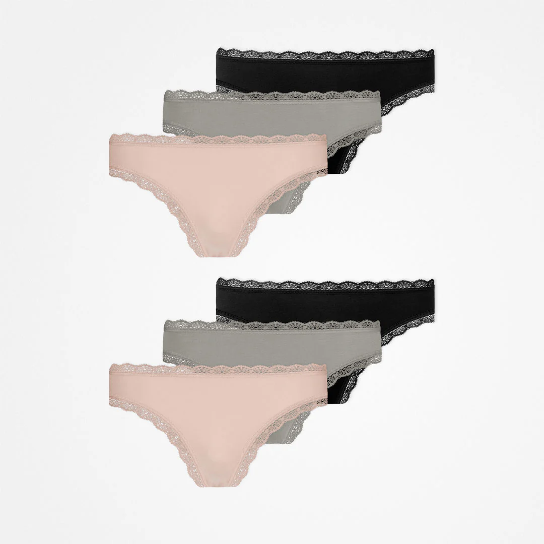 Tangas mit Spitze | Mix (Apricot/Grün/Schwarz) - Image 12